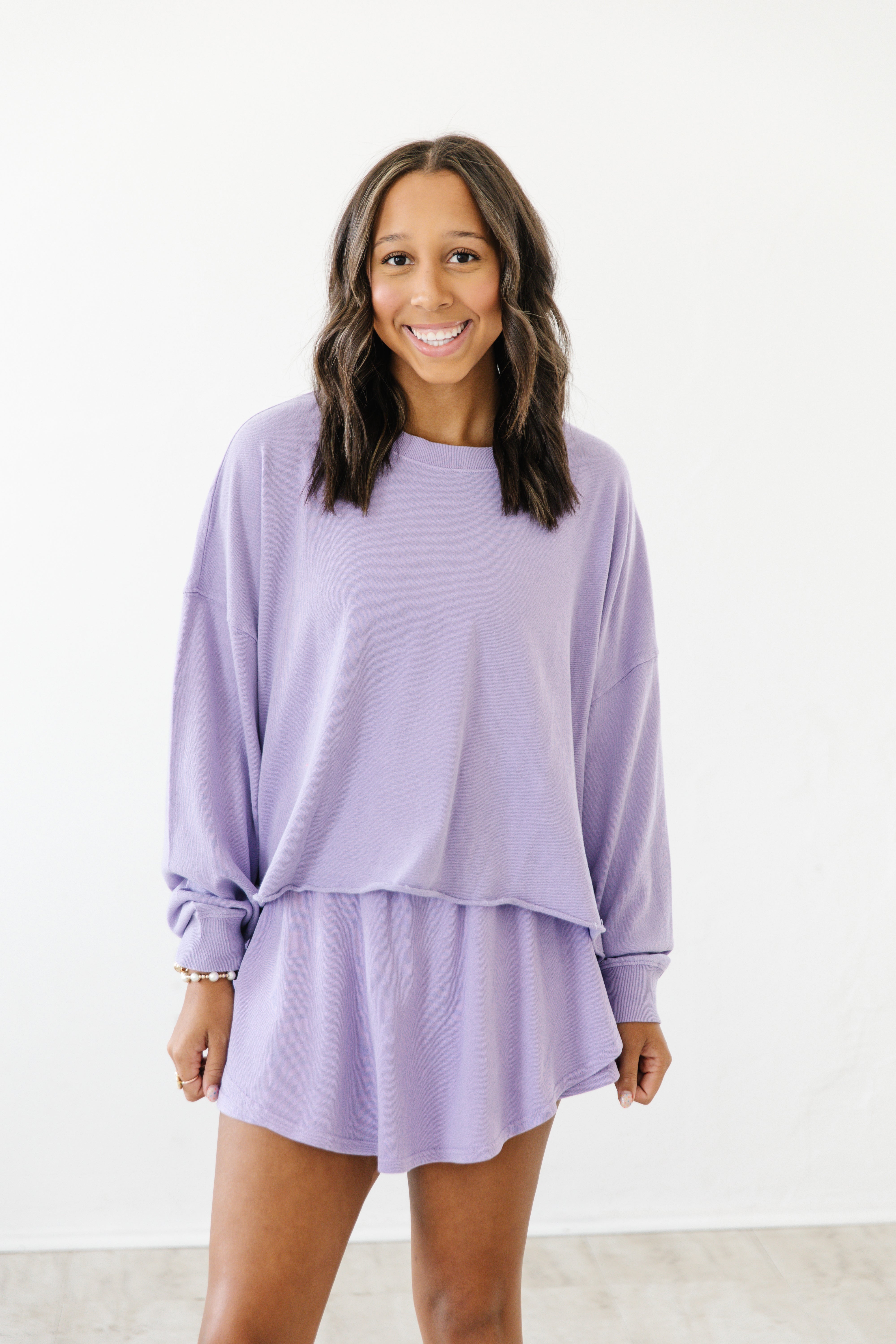 Violet Long Sleeve Top and Skort Matching Set