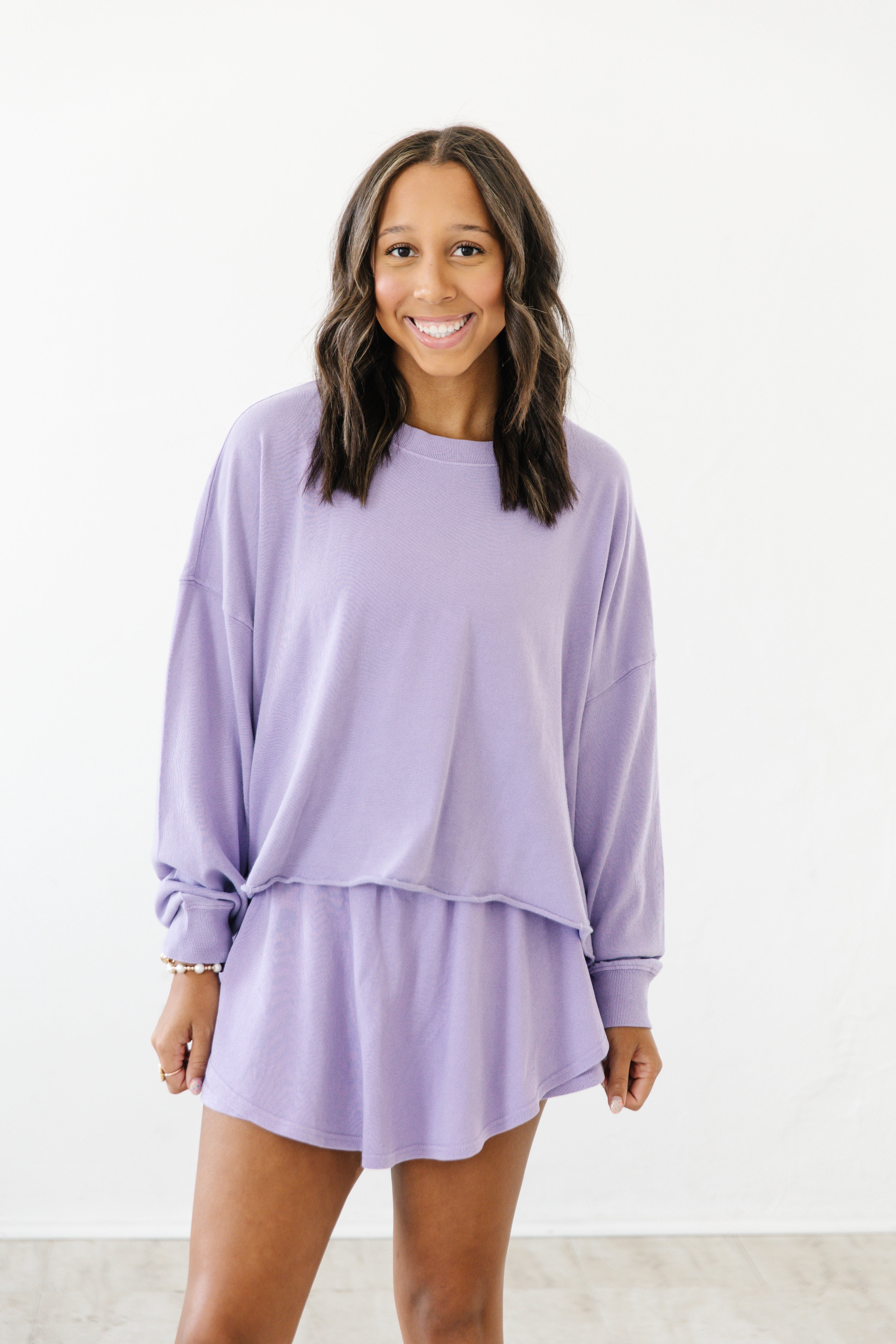 Violet Long Sleeve Top and Skort Matching Set