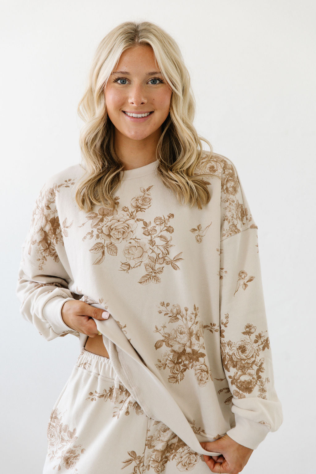 Harvest Bloom Lounge Set| Khaki Multi
