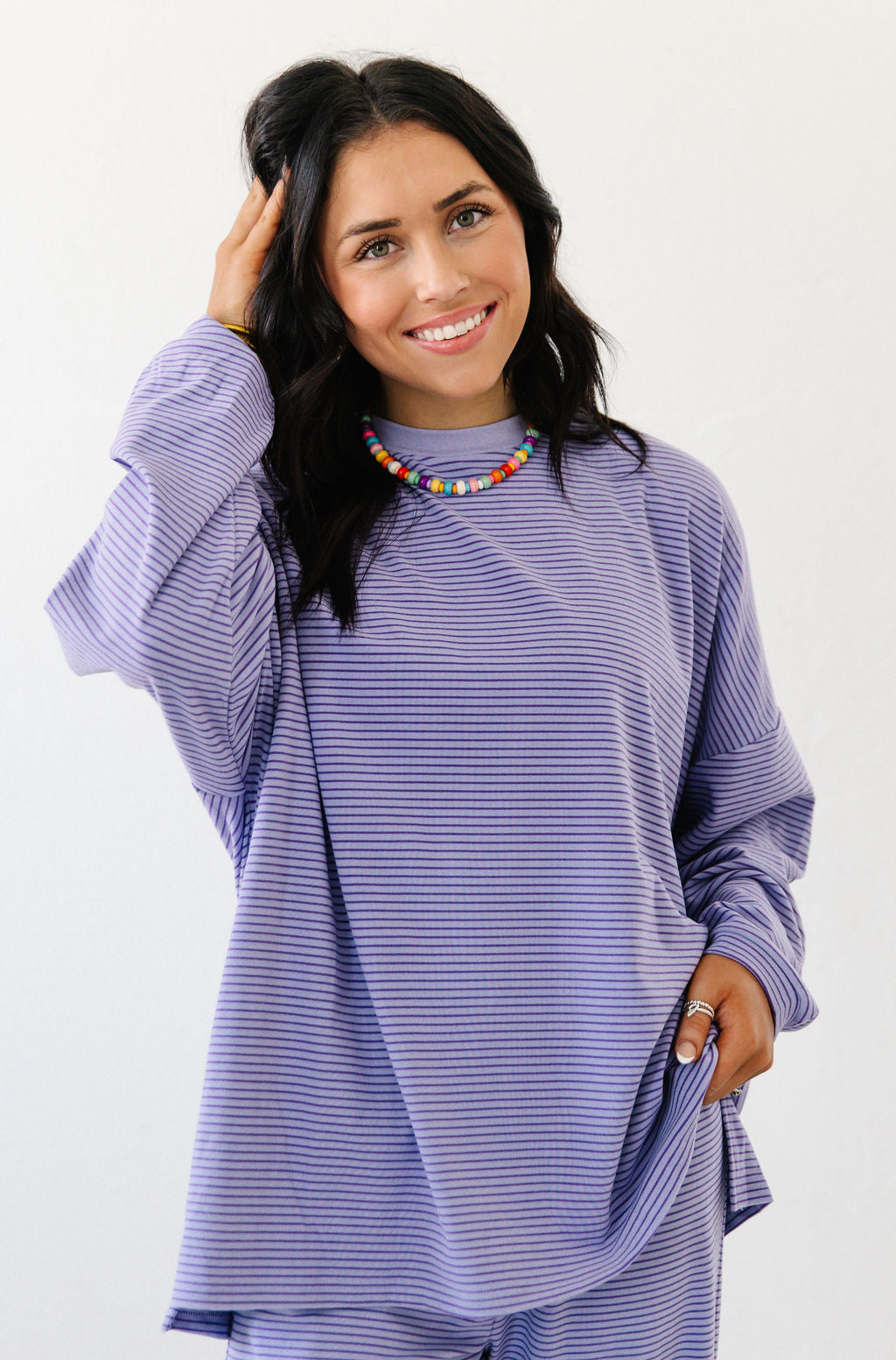 Cozy in Color Long Sleeve Top | Purple