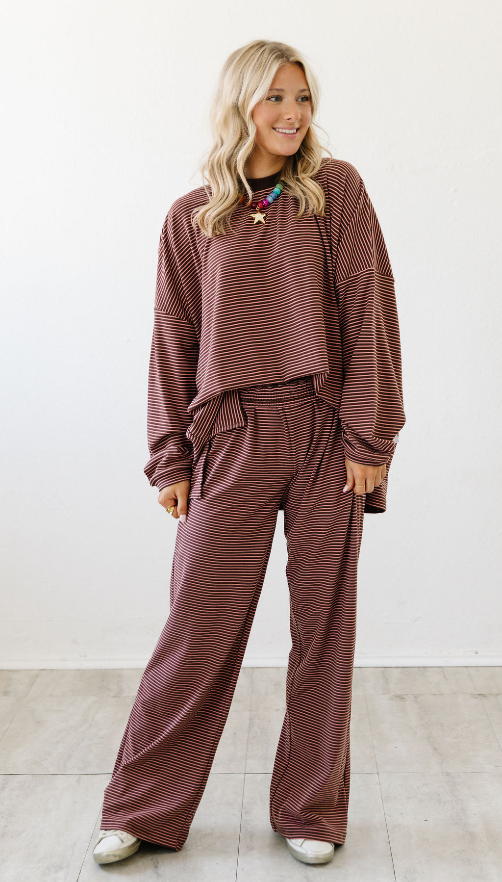 Cozy in Color Pants | Brown-Pink