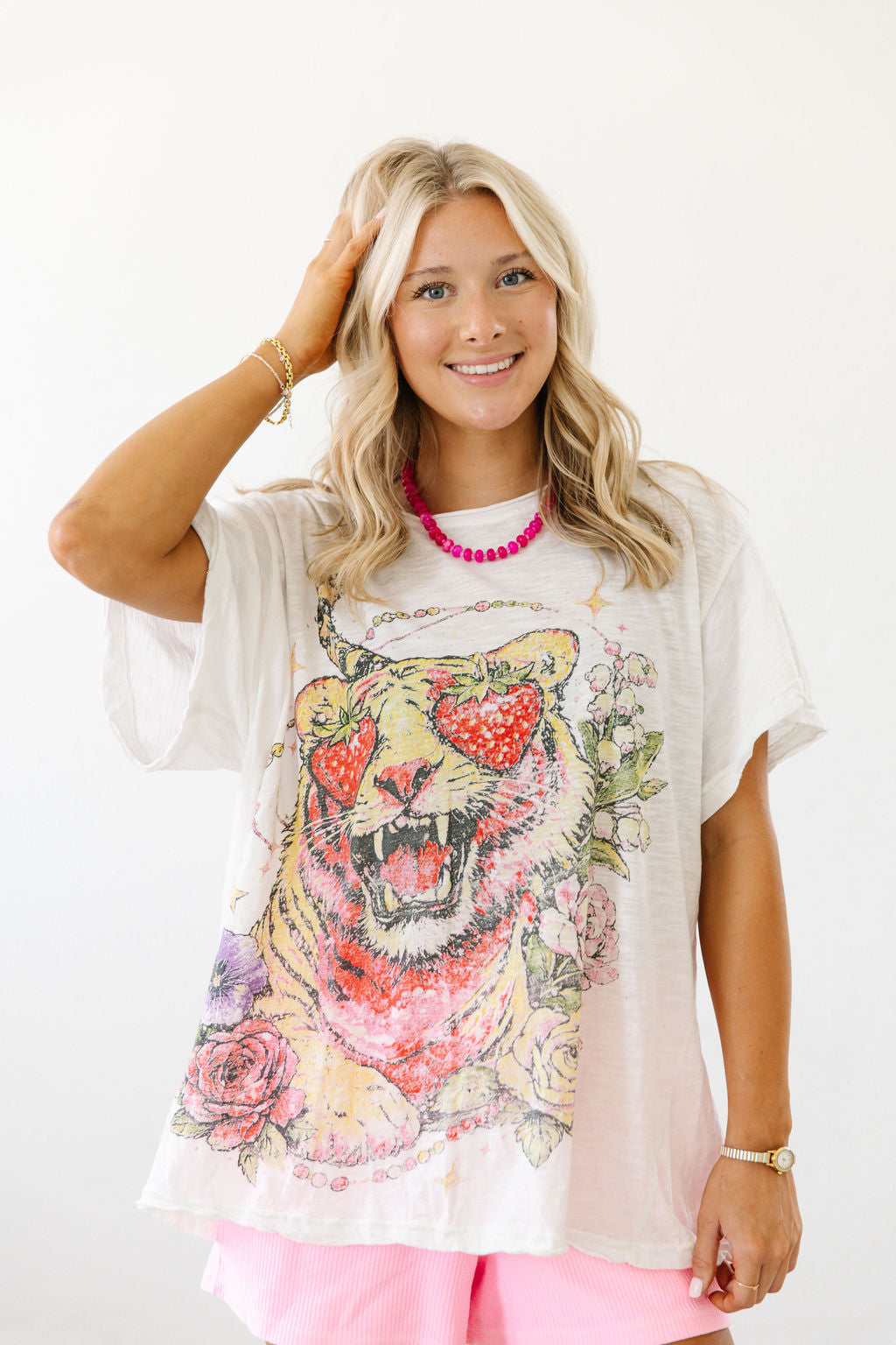House of Jaded Gypsy Worn and Weathered Tiger Love Tee