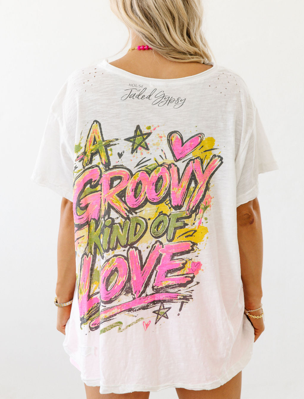 House of Jaded Gypsy Worn and Weathered Tiger Love Tee