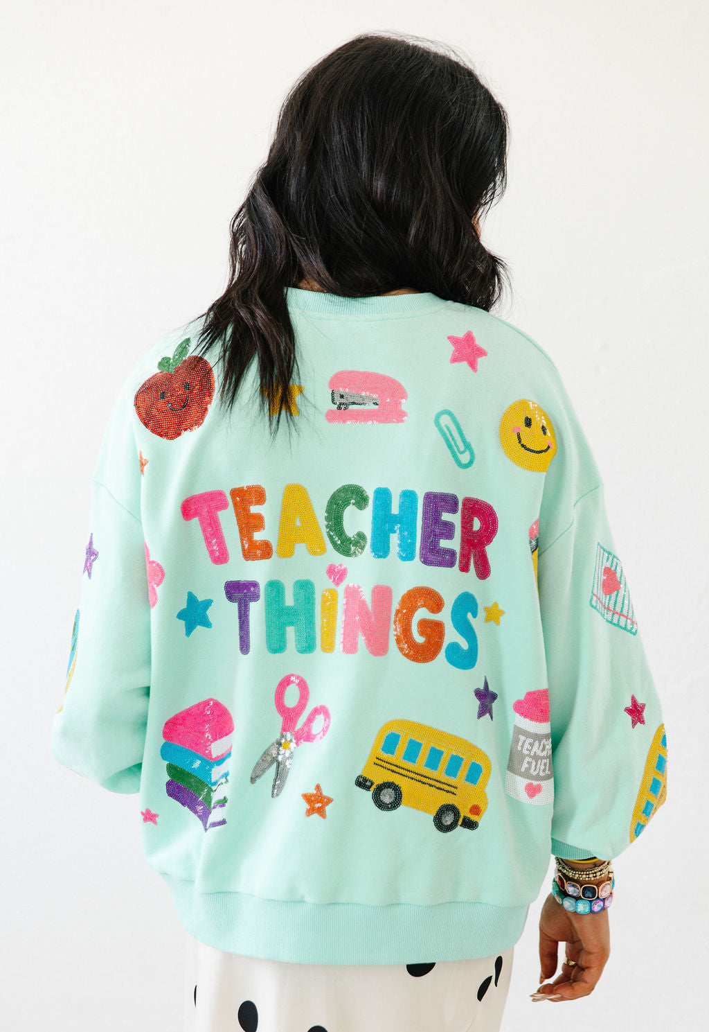 Teacher things sequin pullover | PREORDER