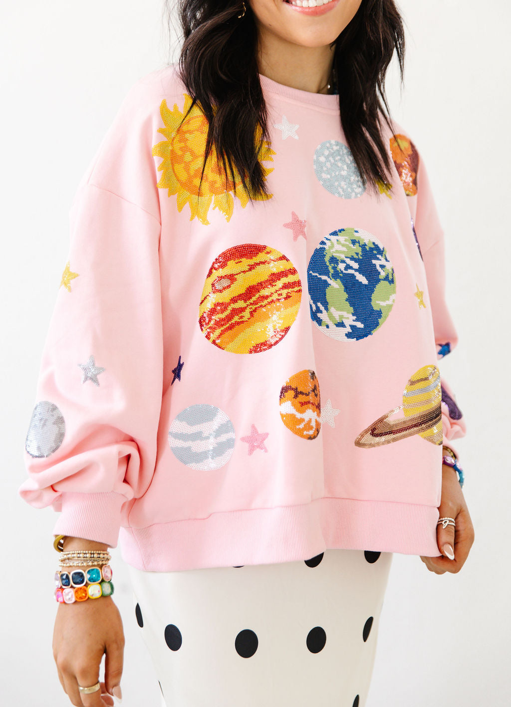 Across the galaxy sequin pullover | PREORDER