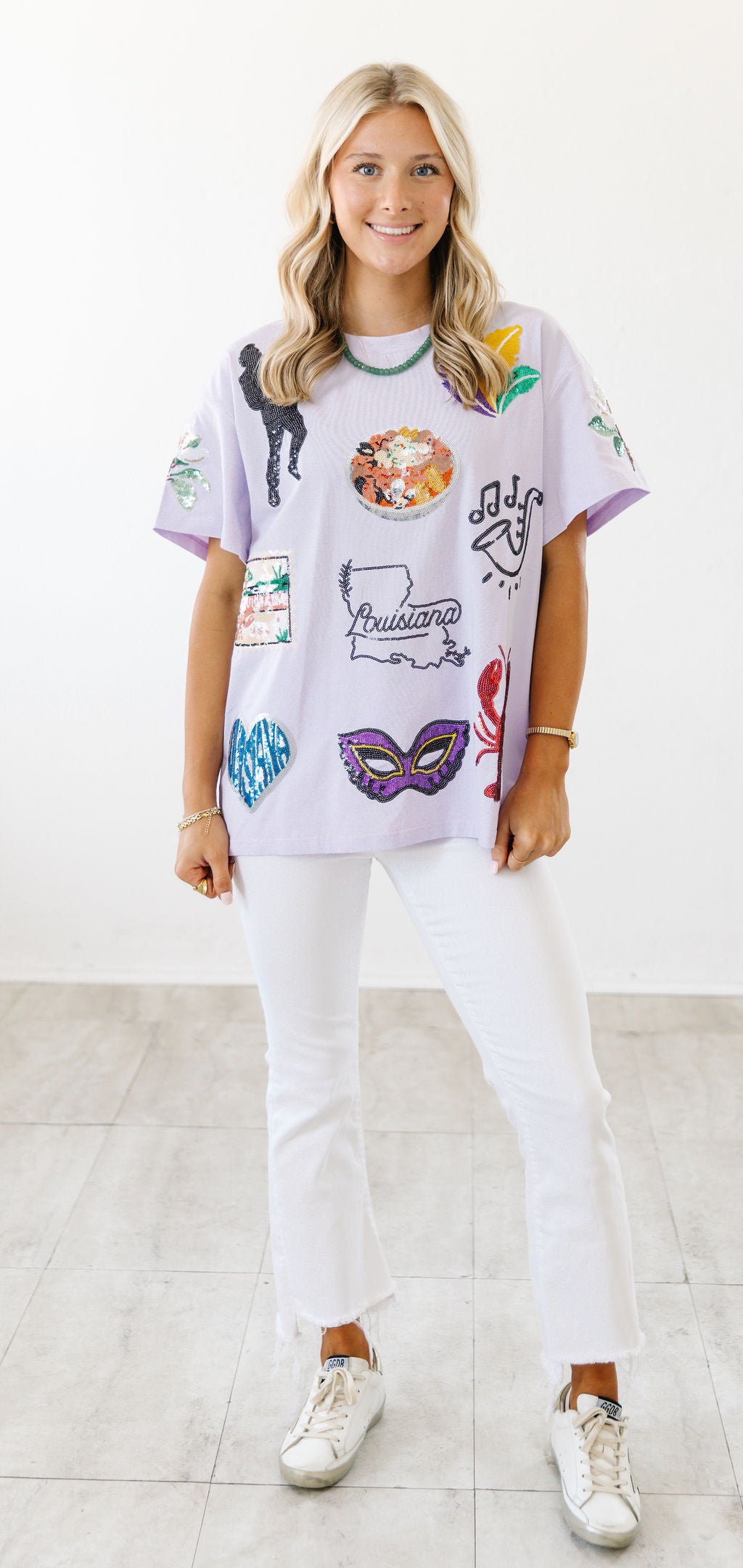 Louisiana icon sequin tee | IN STOCK