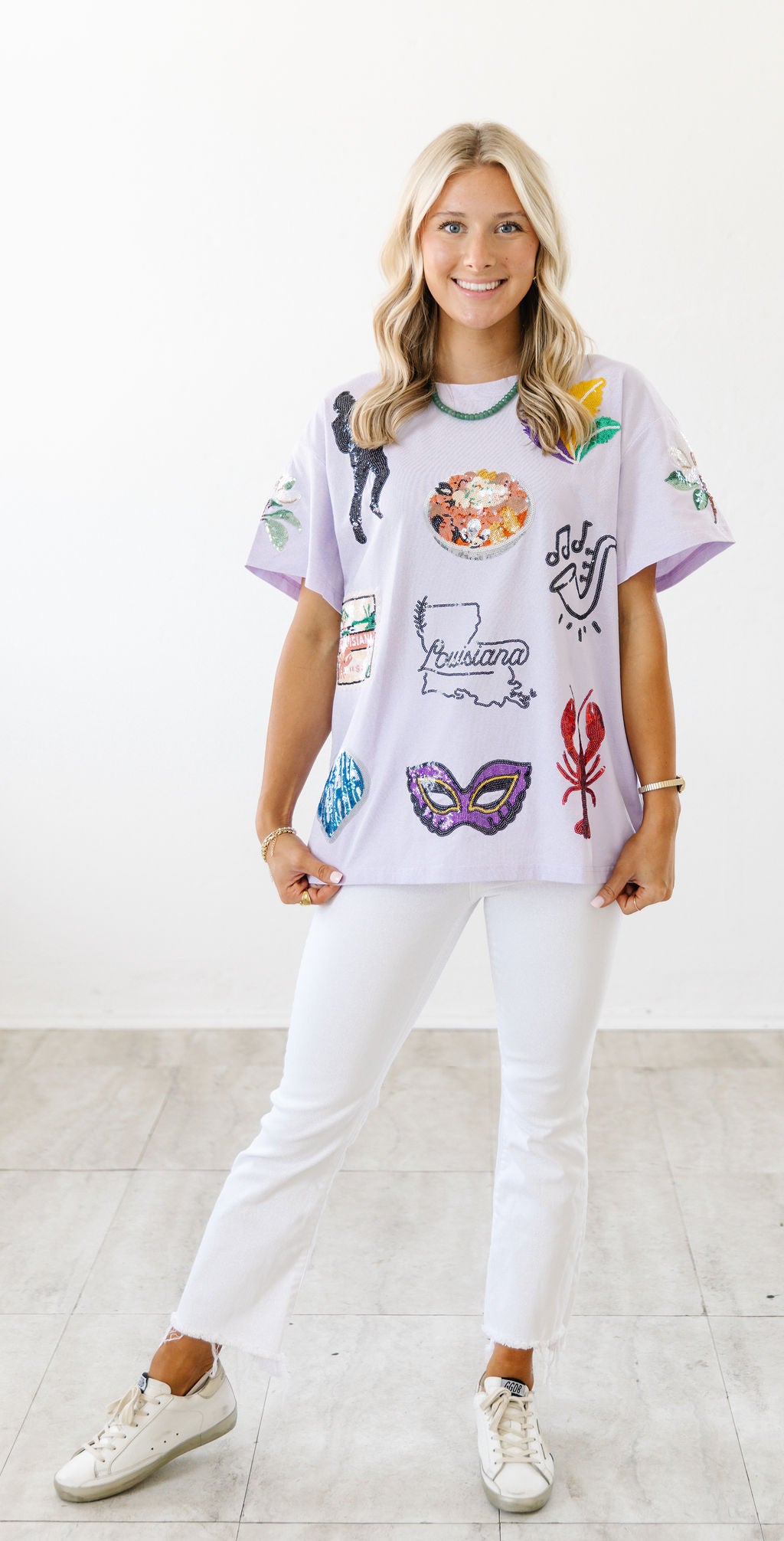 Louisiana icon sequin tee | IN STOCK