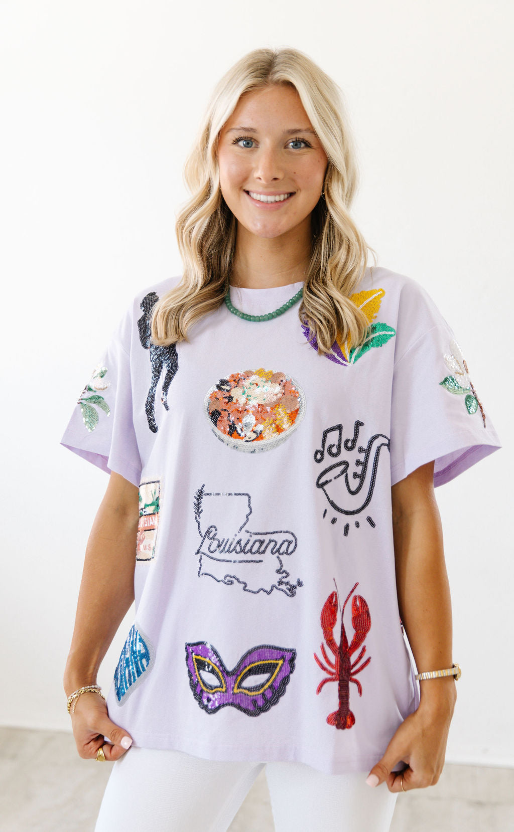Louisiana icon sequin tee | IN STOCK