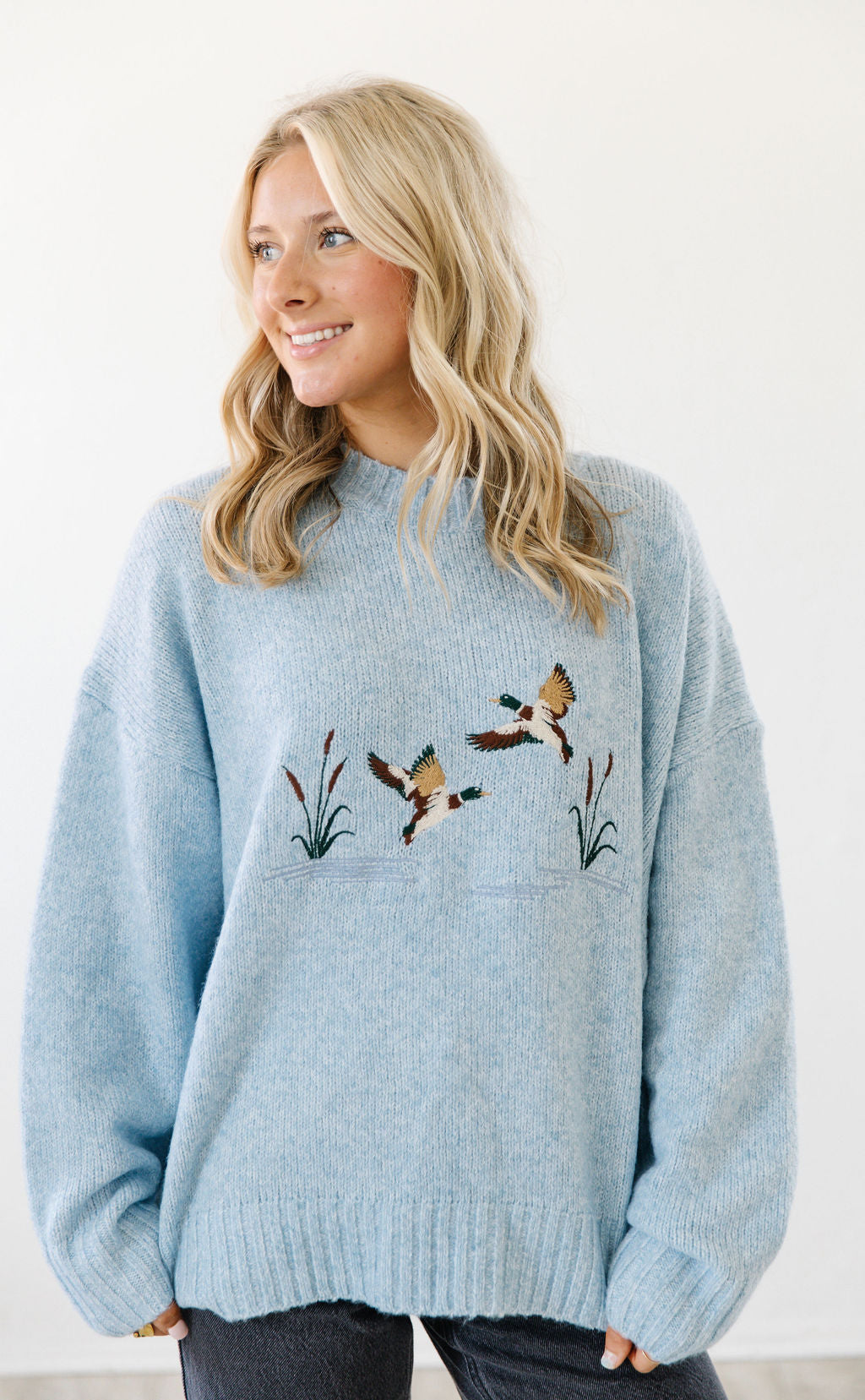 Mallard Duck Embroidered Sweater