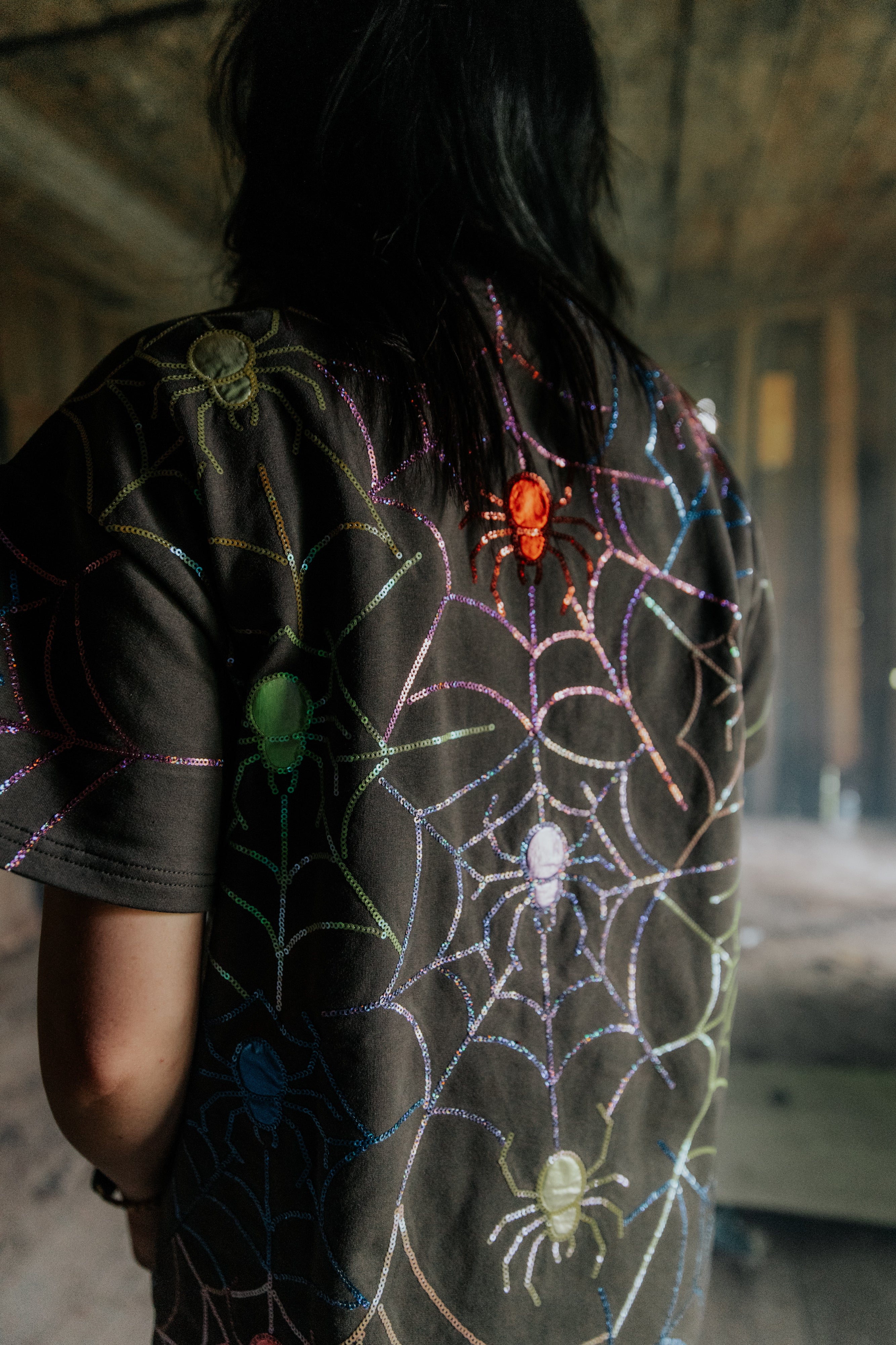 Spooky crawly spider sequin jogger set | PREORDER
