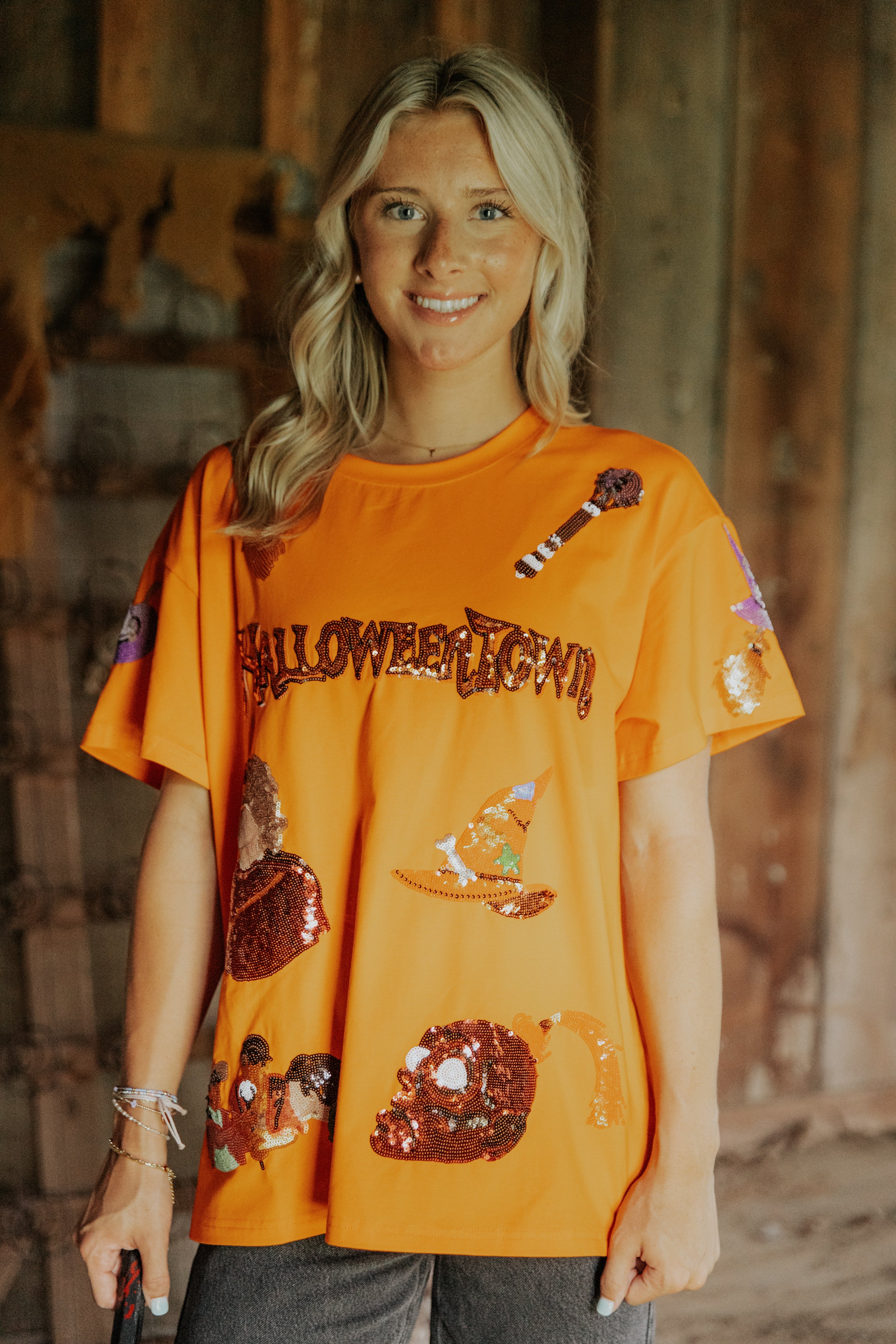 Halloweentown girlie Sequin tee | PREORDER