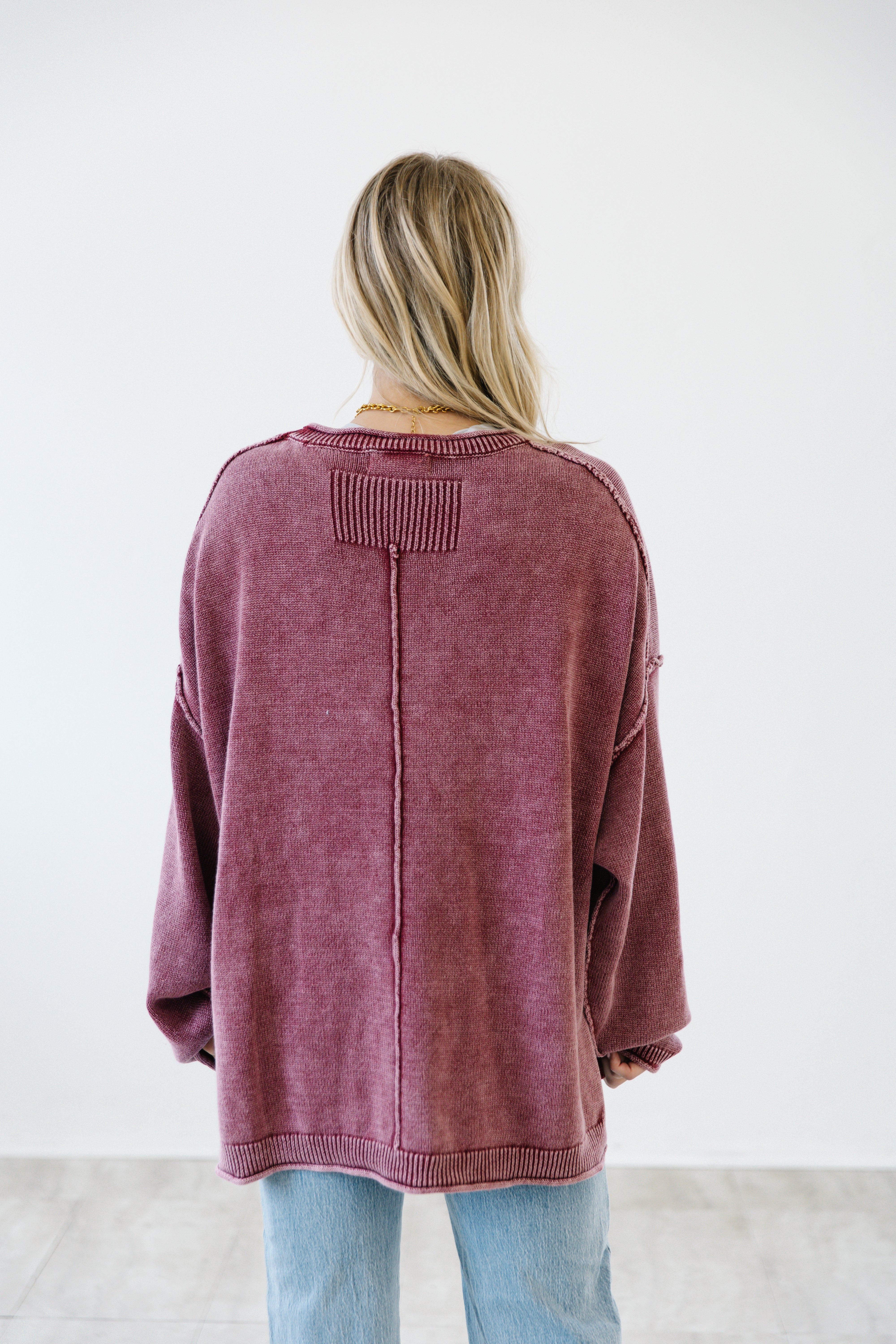Vintage Soul Sweater| Burgundy