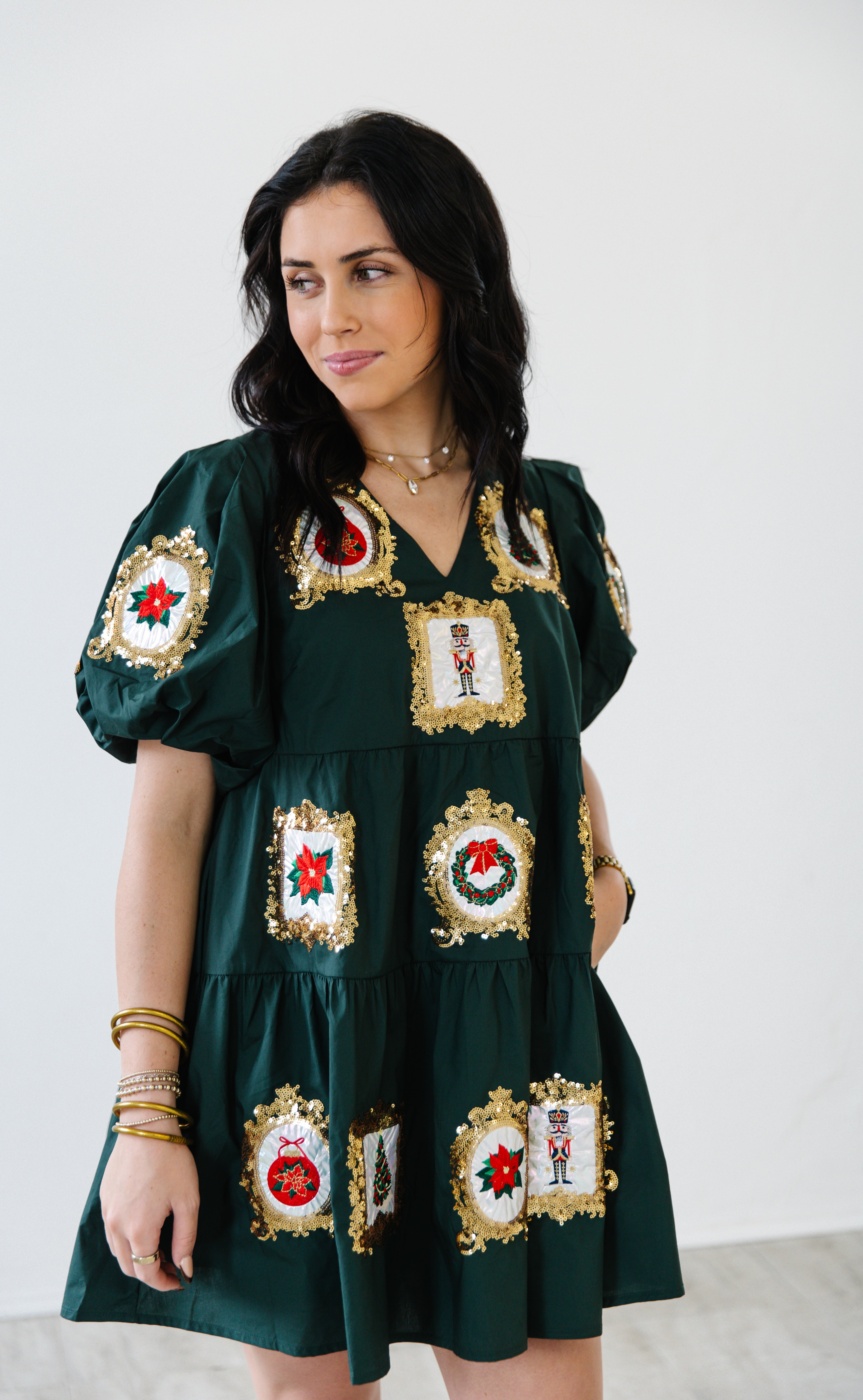 Framed in Christmas Vintage Sequin Dress | PREORDER