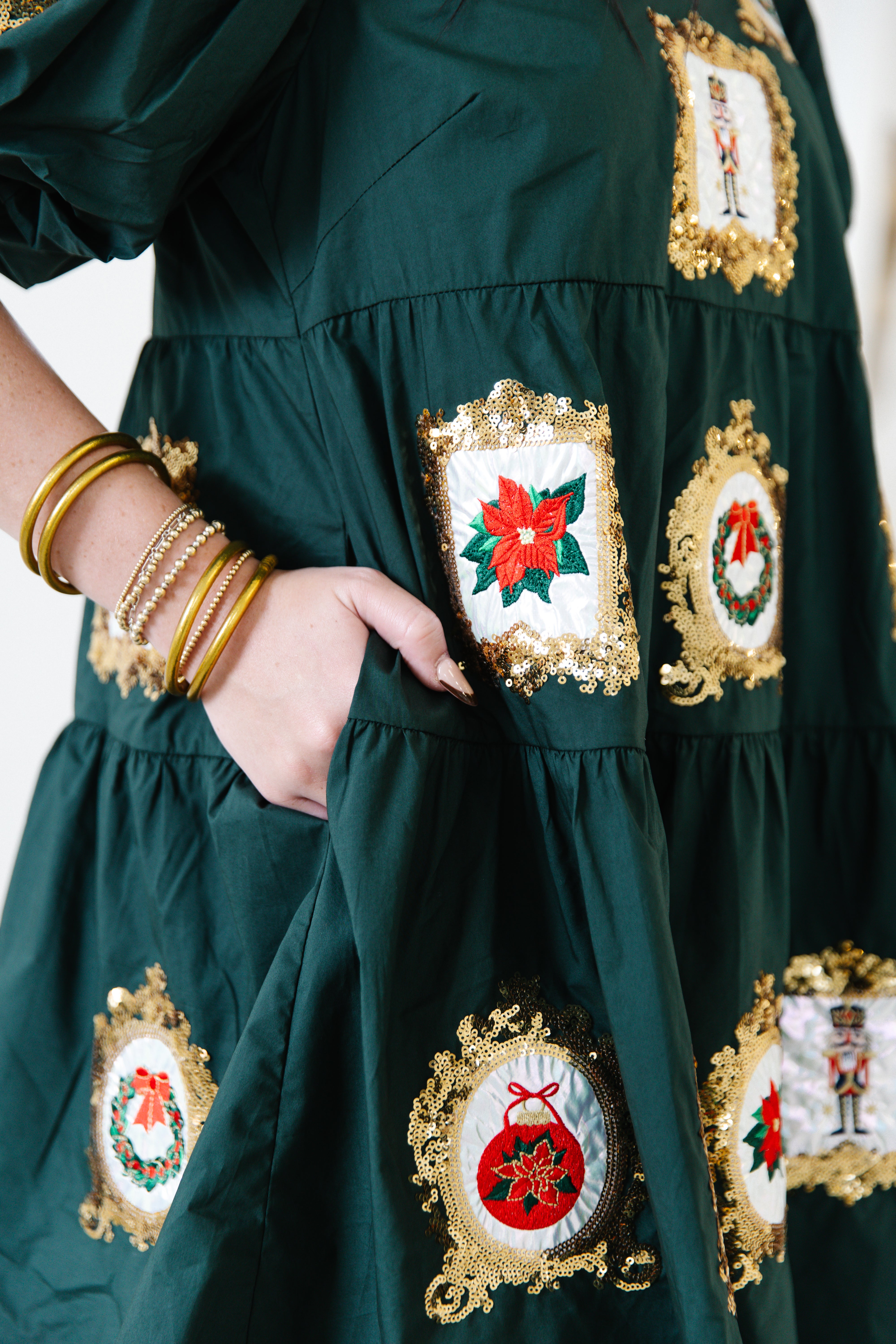 Framed in Christmas Vintage Sequin Dress | PREORDER