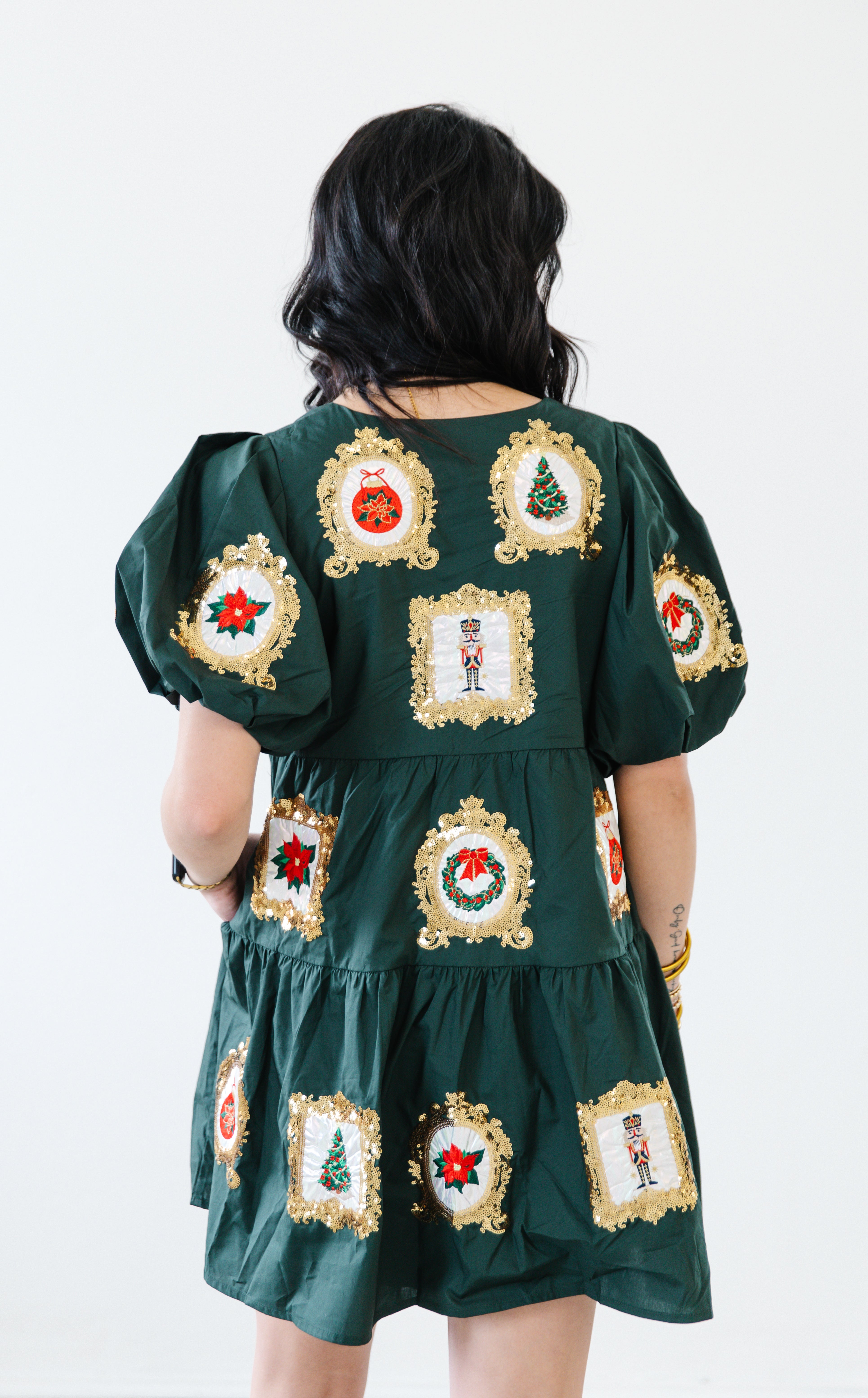 Framed in Christmas Vintage Sequin Dress | PREORDER