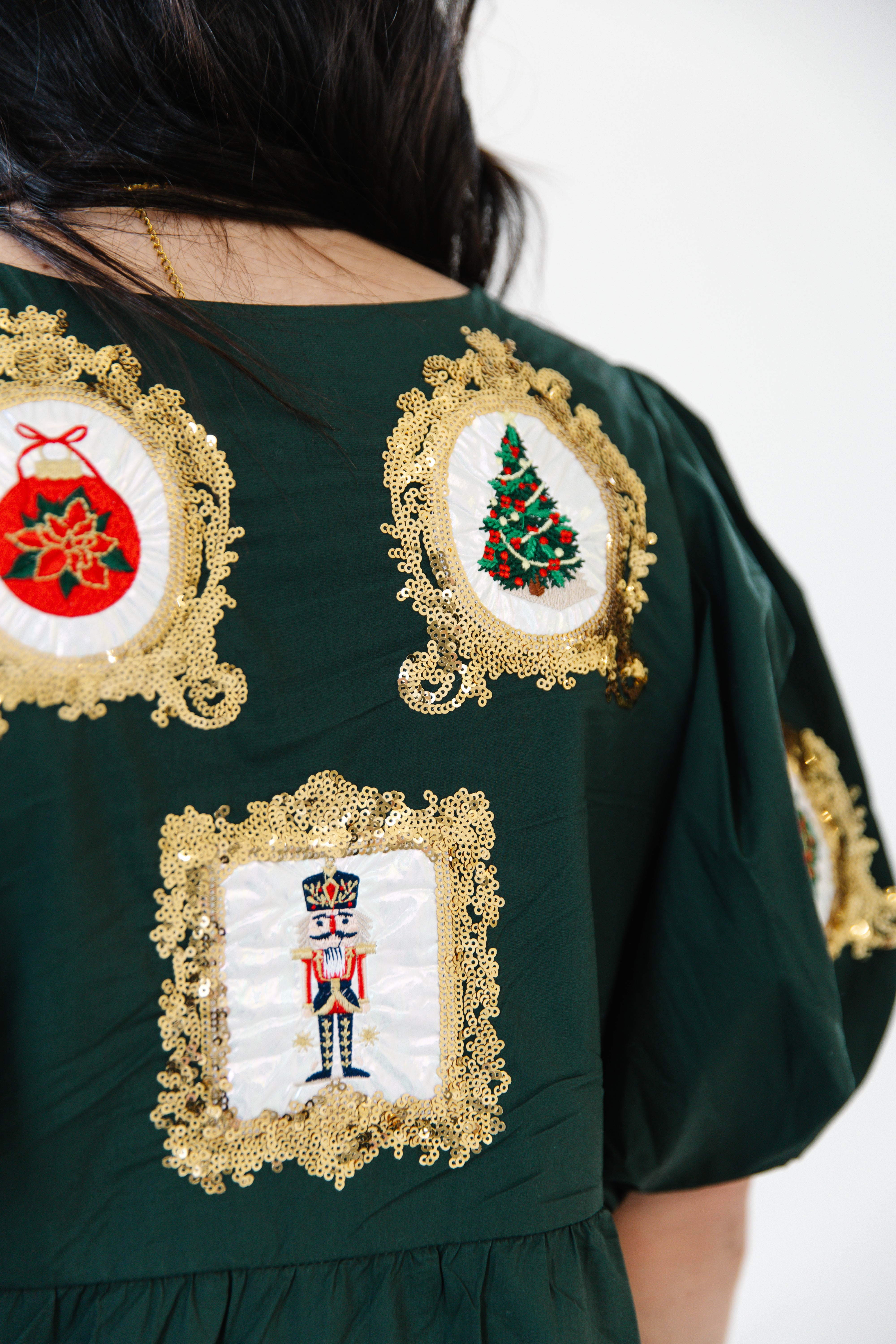 Framed in Christmas Vintage Sequin Dress | PREORDER