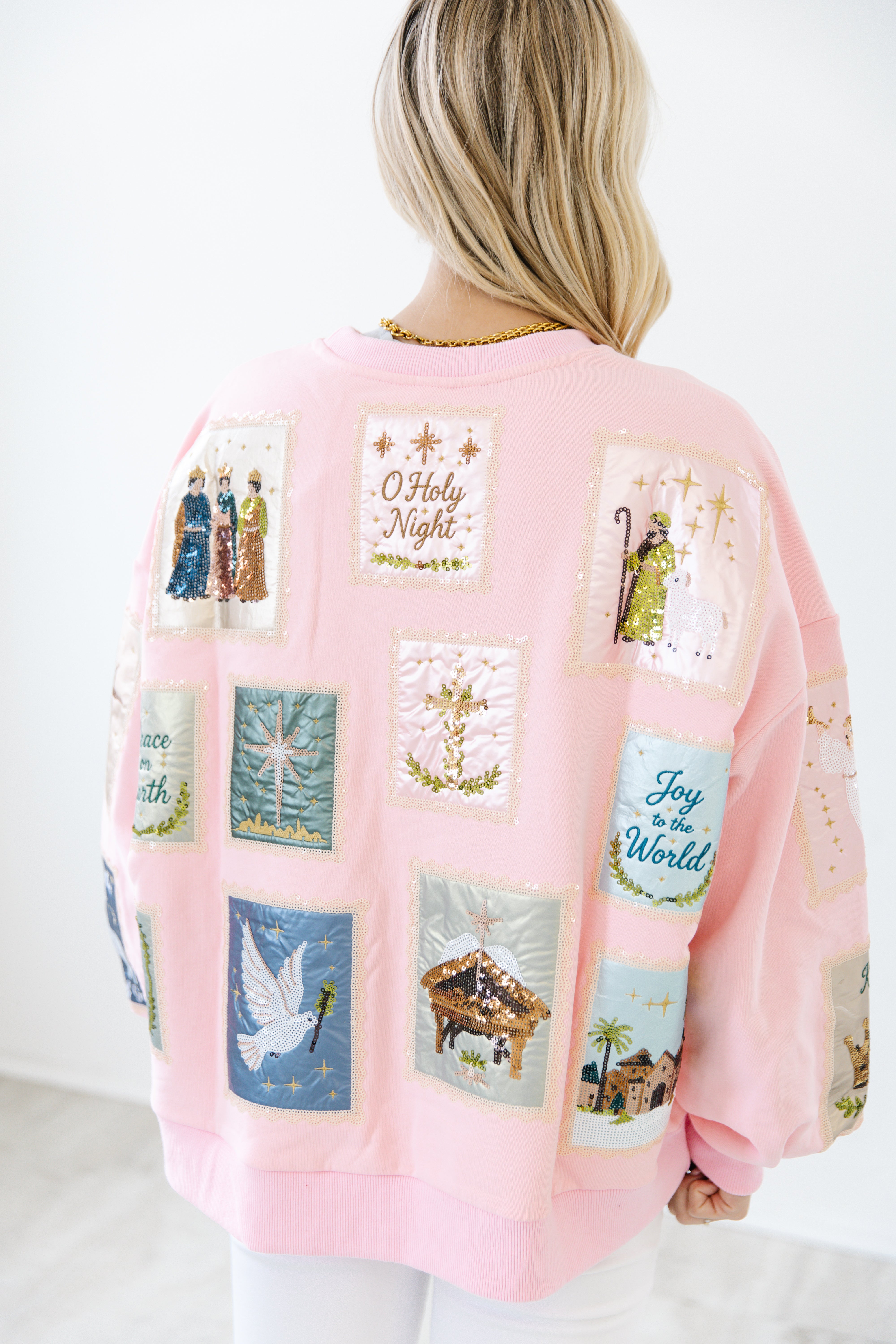 O holy night sequin pullover | PREORDER