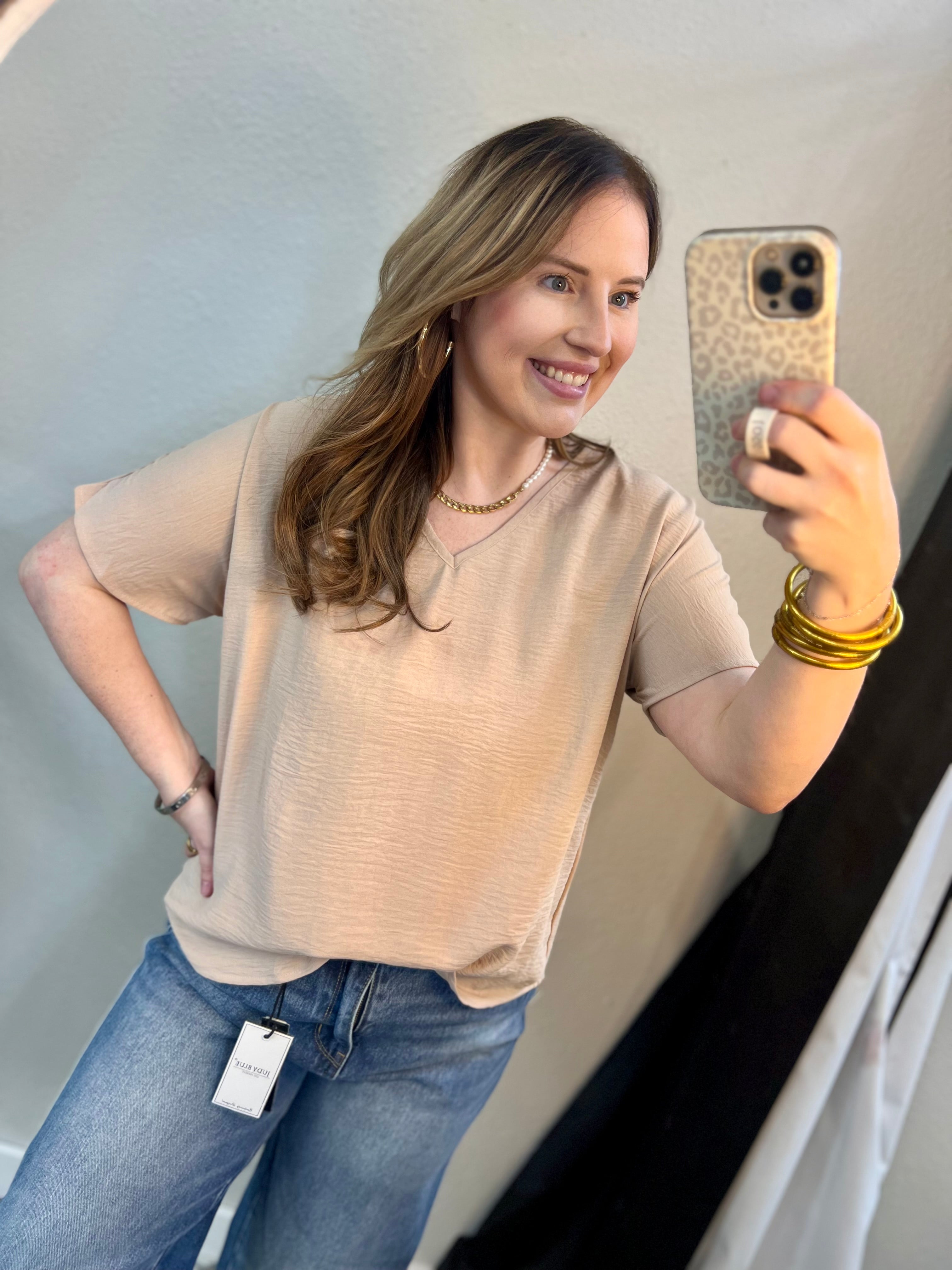 Livie lightweight airwoven top