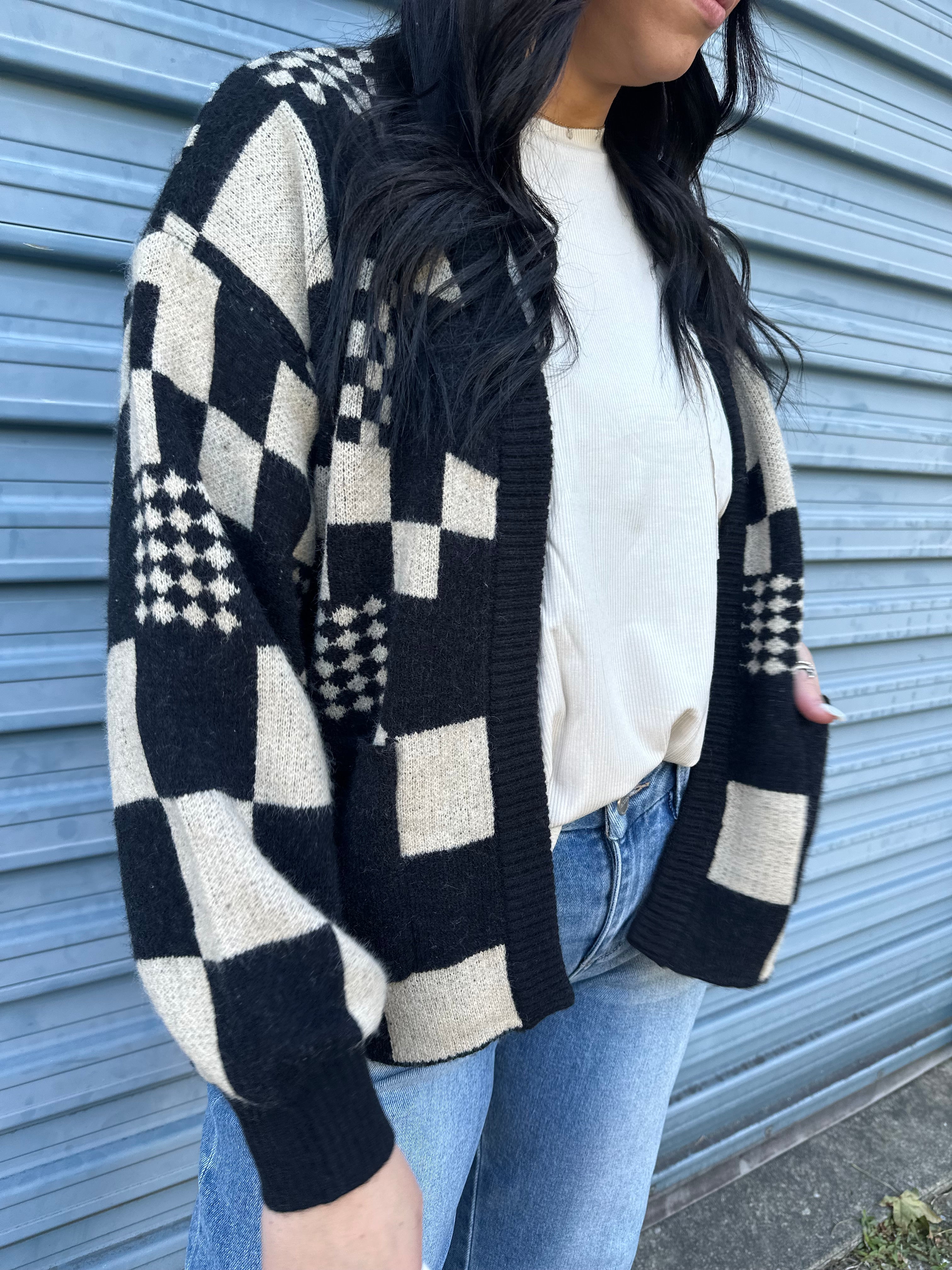 Cozy Checkmate Cardigan