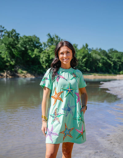 Starfish glitz pearl dress