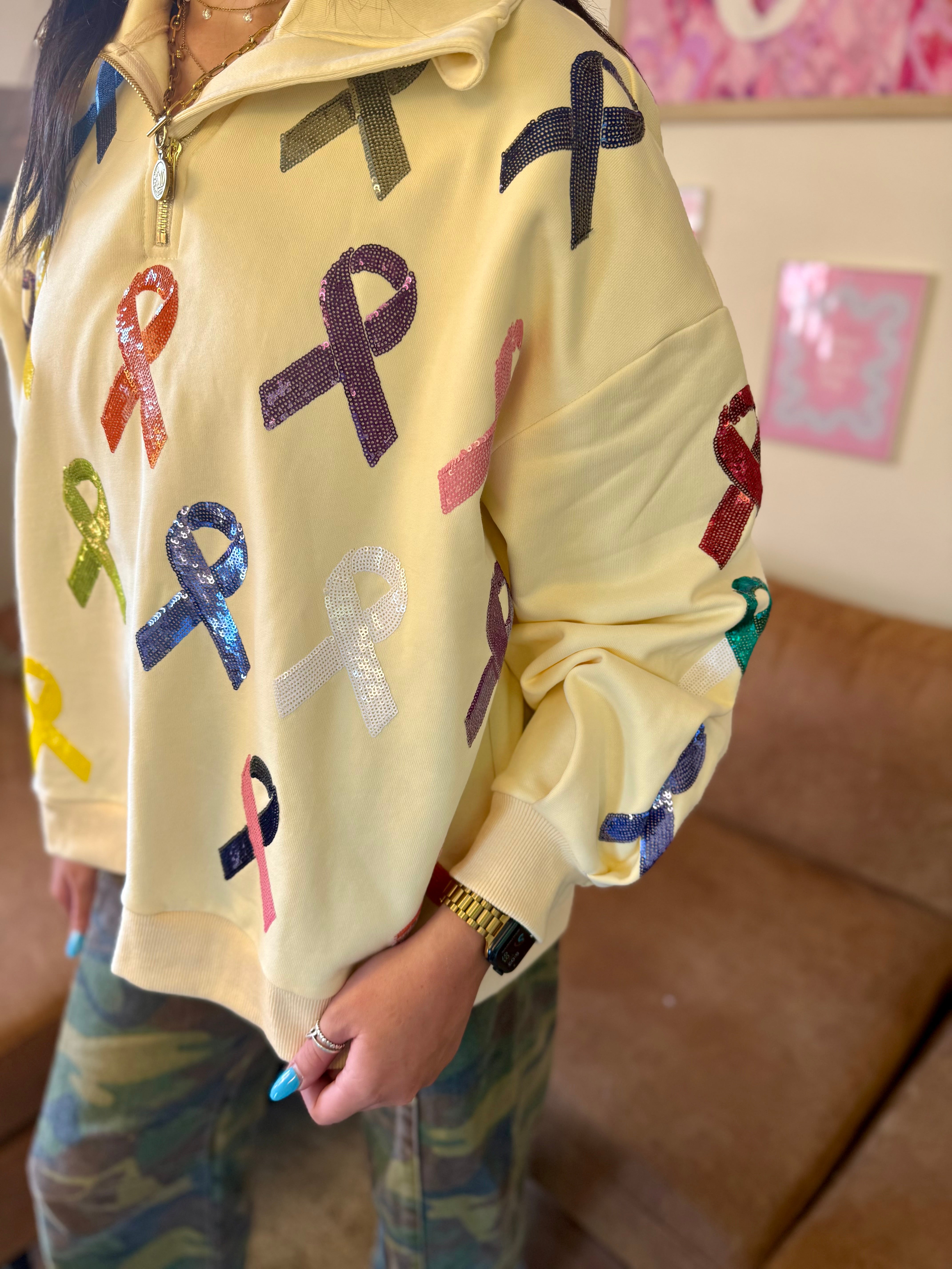 Colors of courage sequin pullover | PREORDER