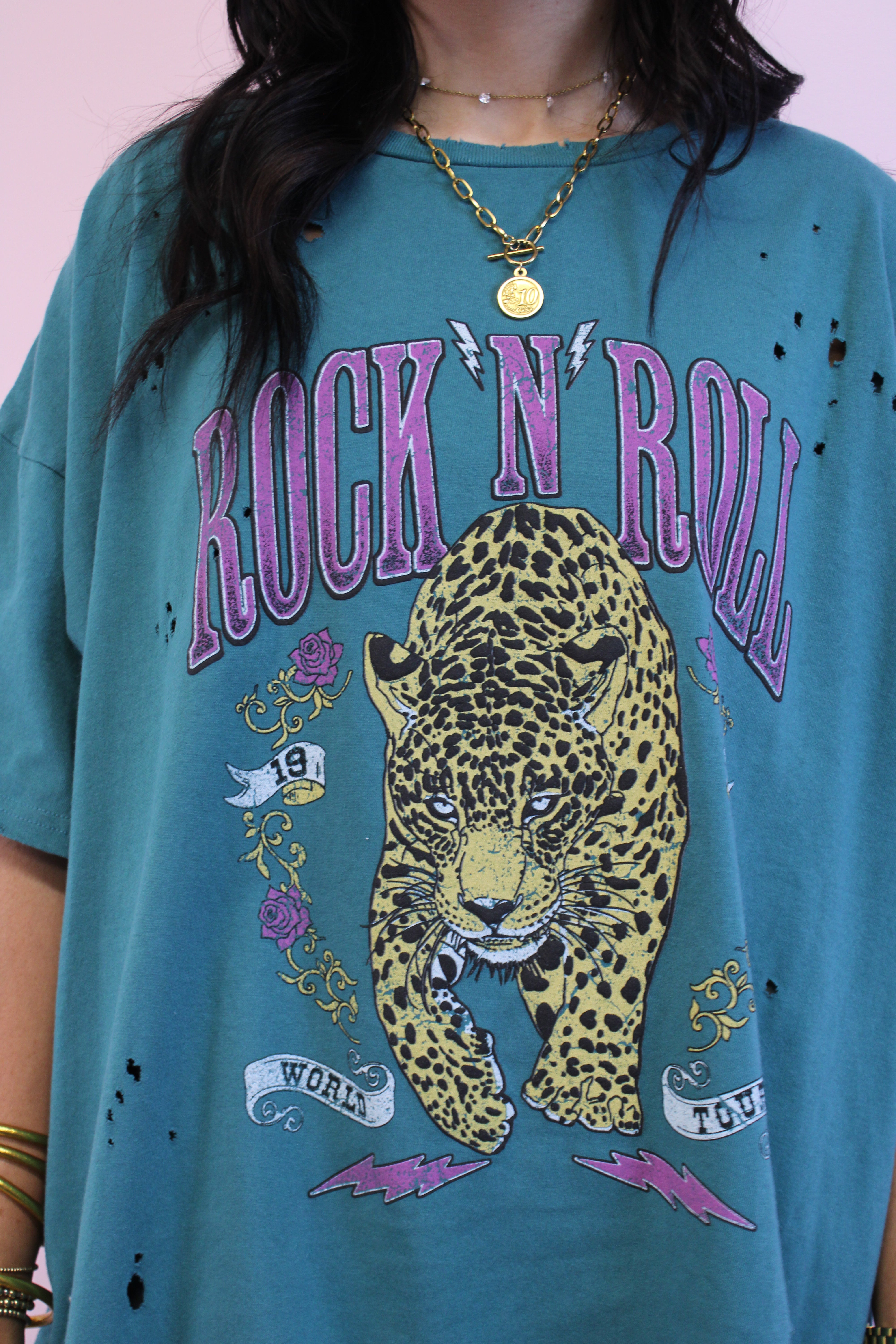 Puff' Rock N Roll 1982 Graphic Oversized Tee