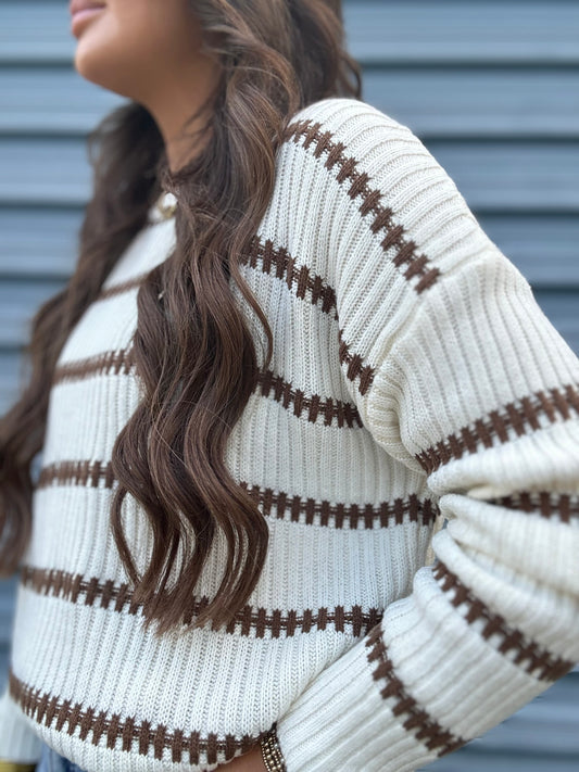 Oatmeal Panel Sweater
