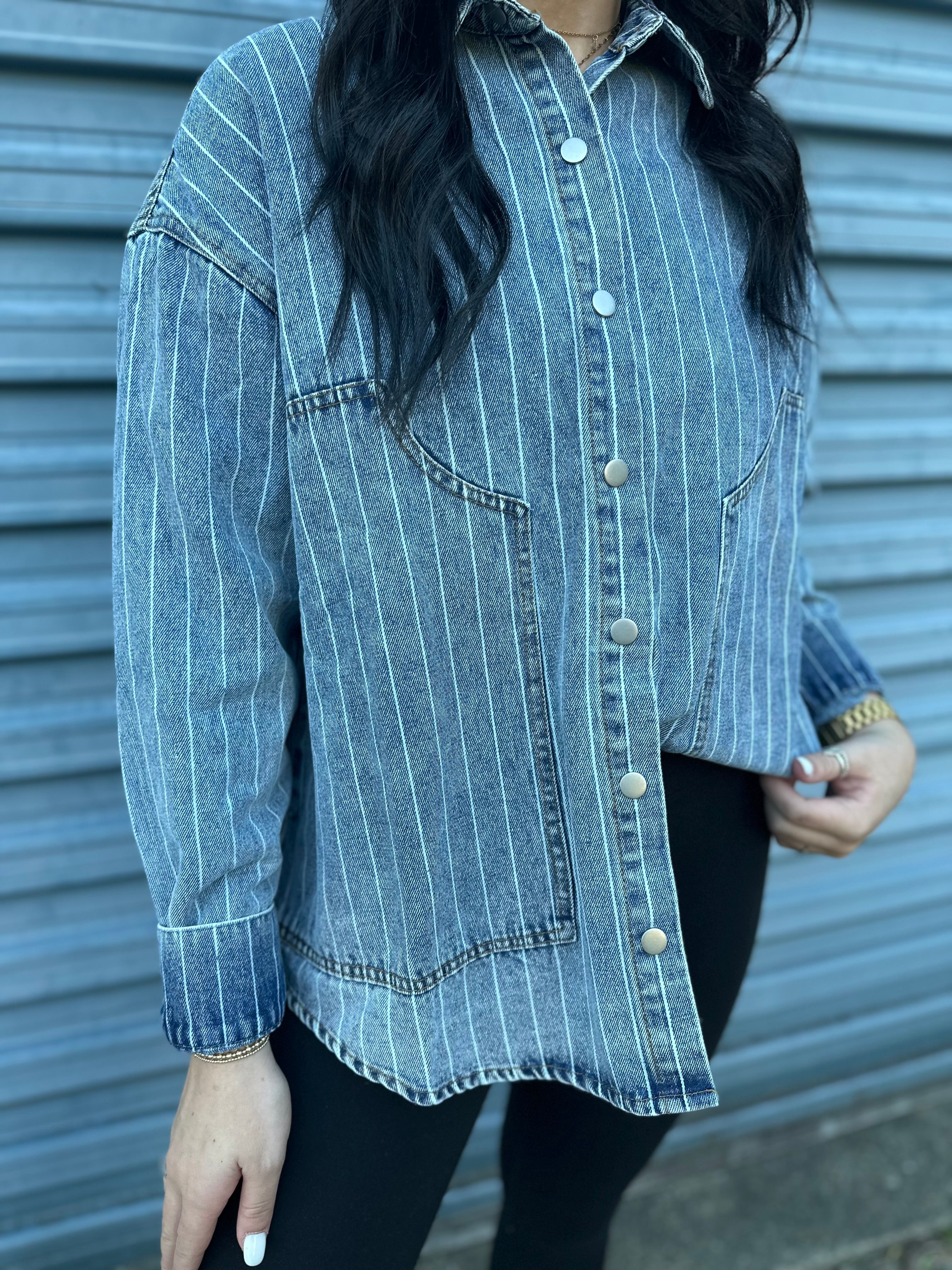 Stripes & Denim Classic Jacket