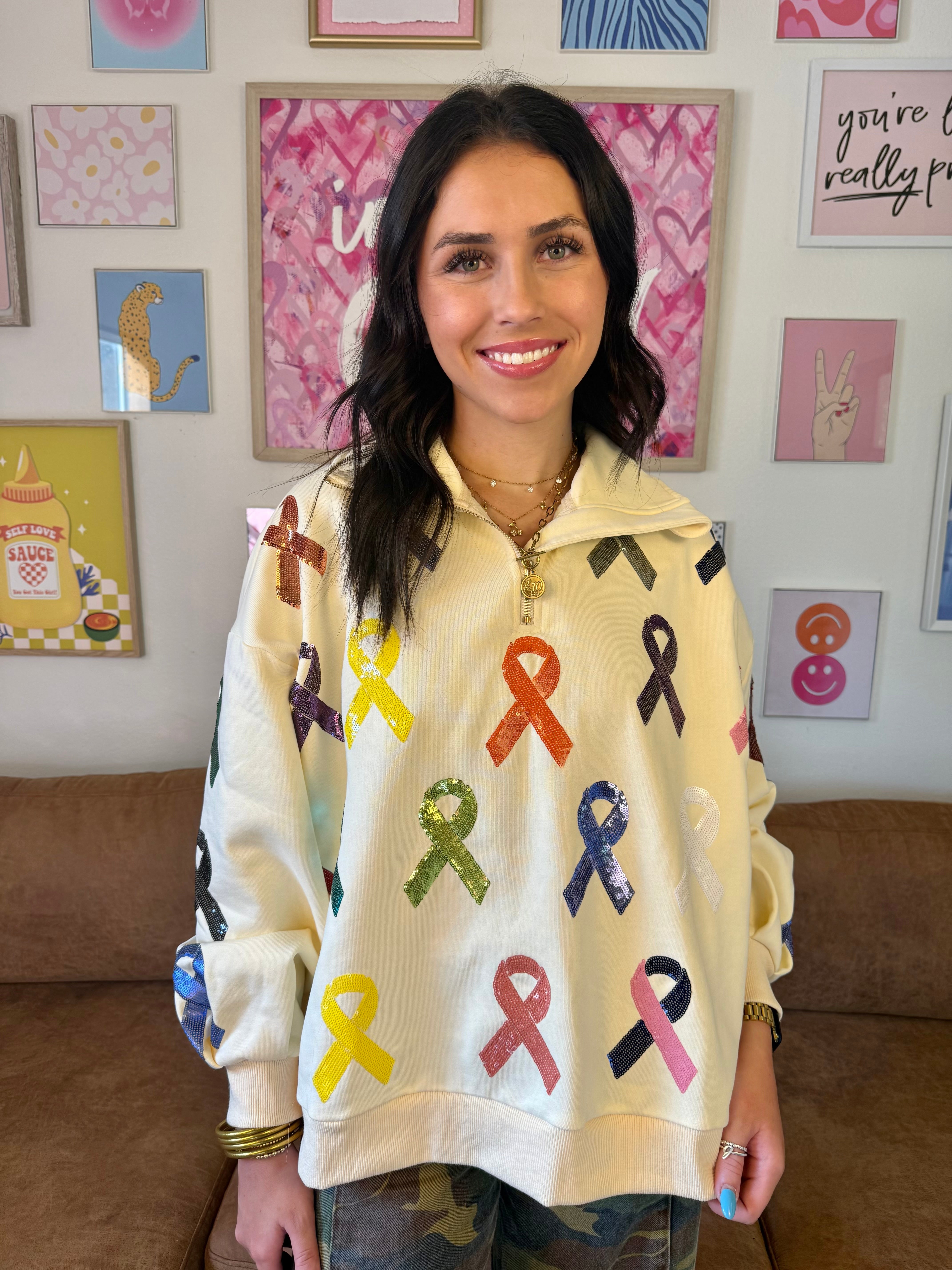 Colors of courage sequin pullover | PREORDER