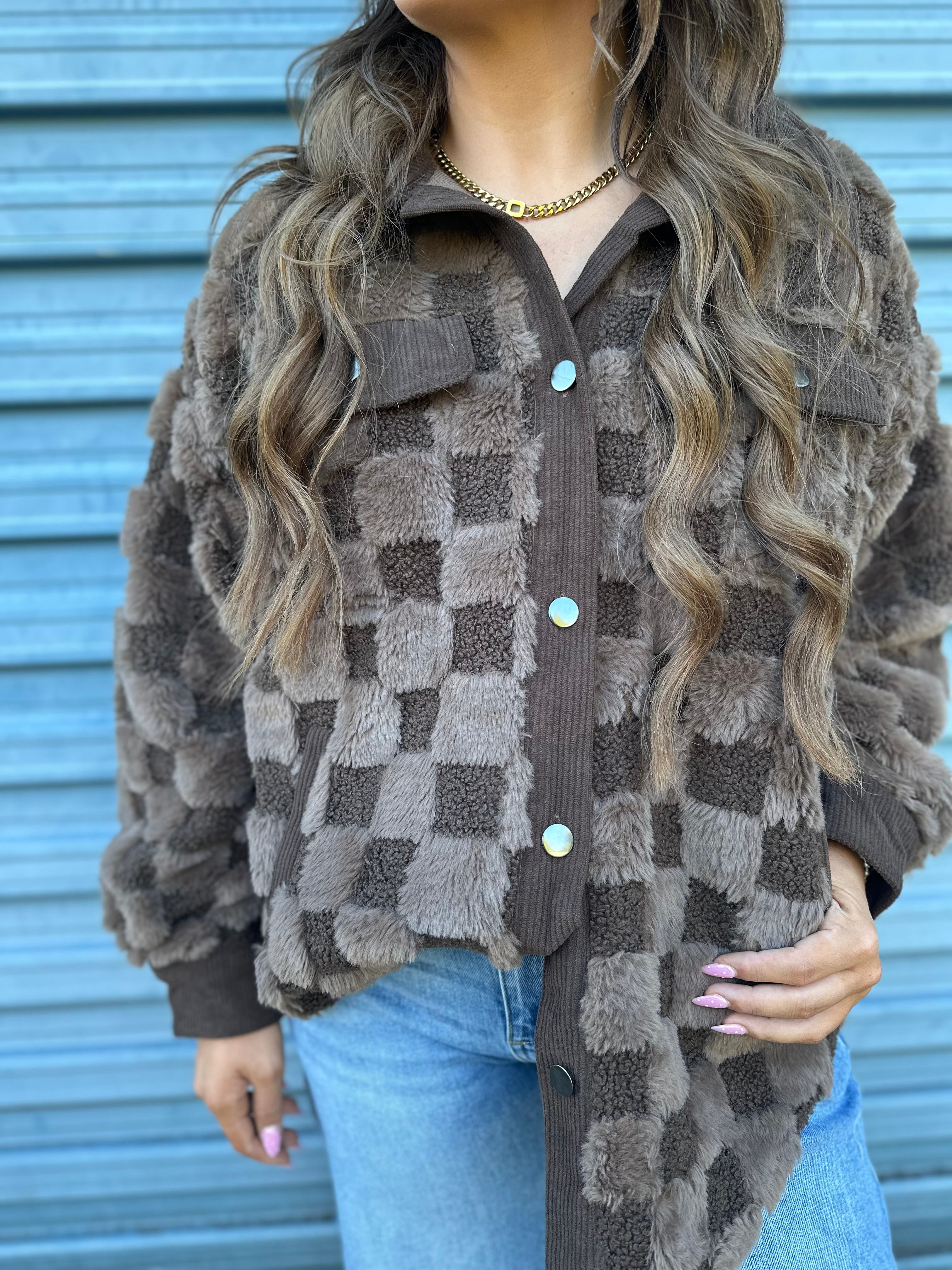 Teddy Checkered Shacket