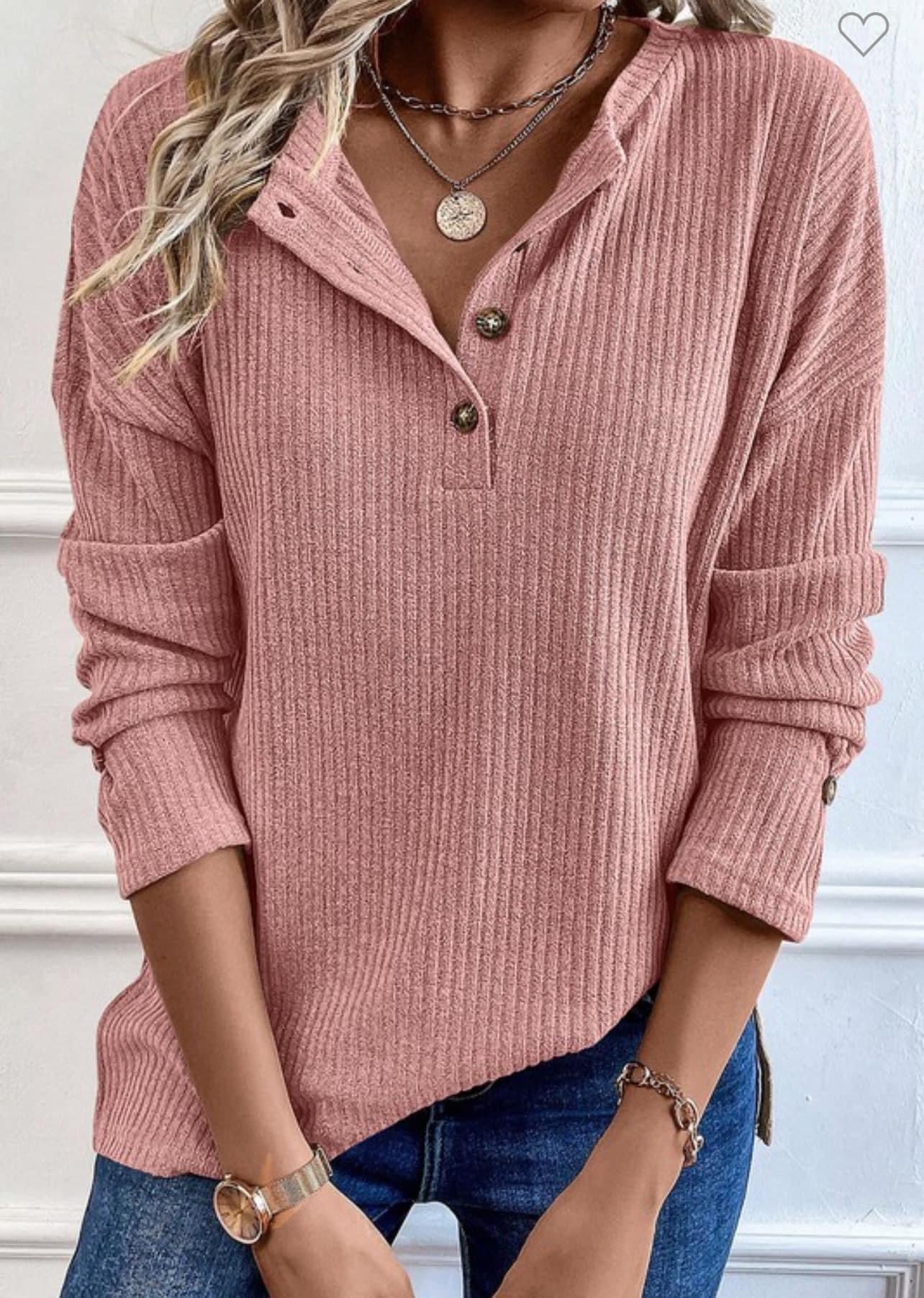 Rein lightweight button sweater