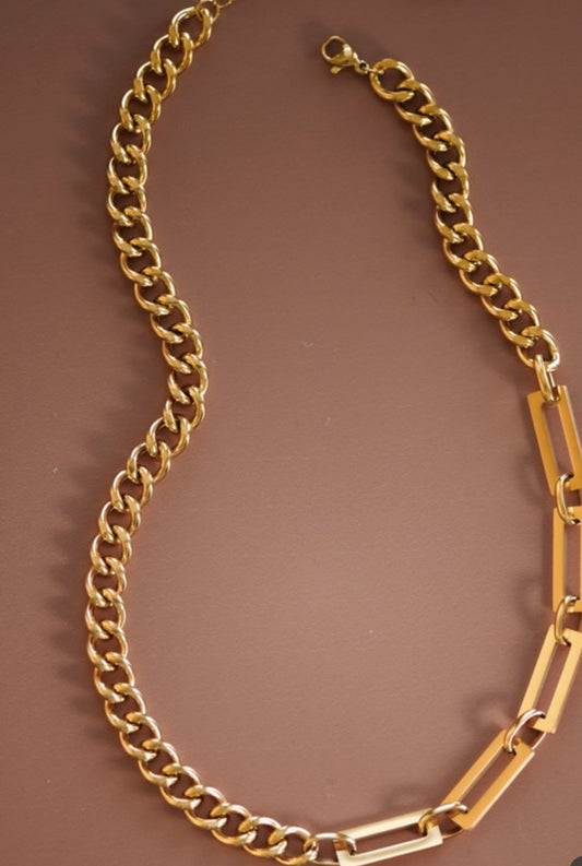 Chunky straight chain necklace