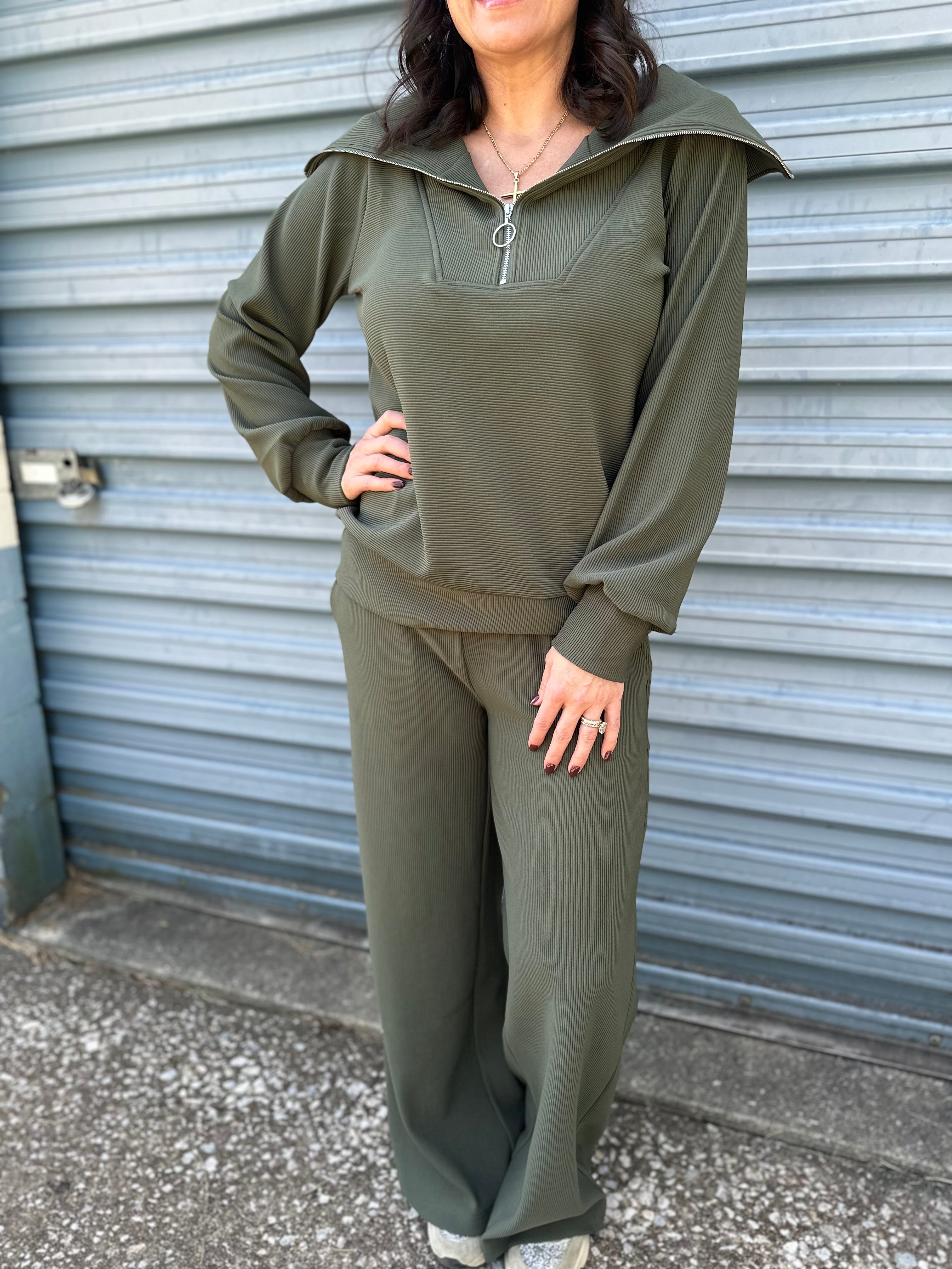 Zip & Go Ribbed Lounge Set