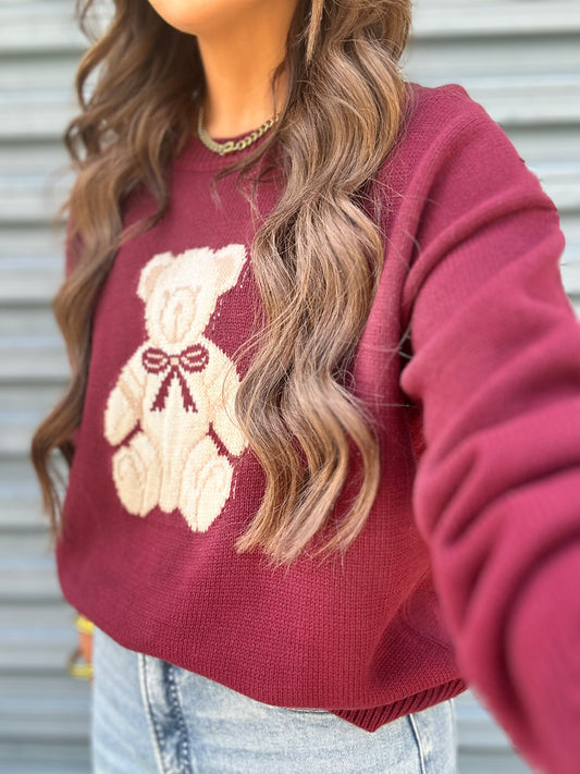 Teddy Bear Knit Sweater