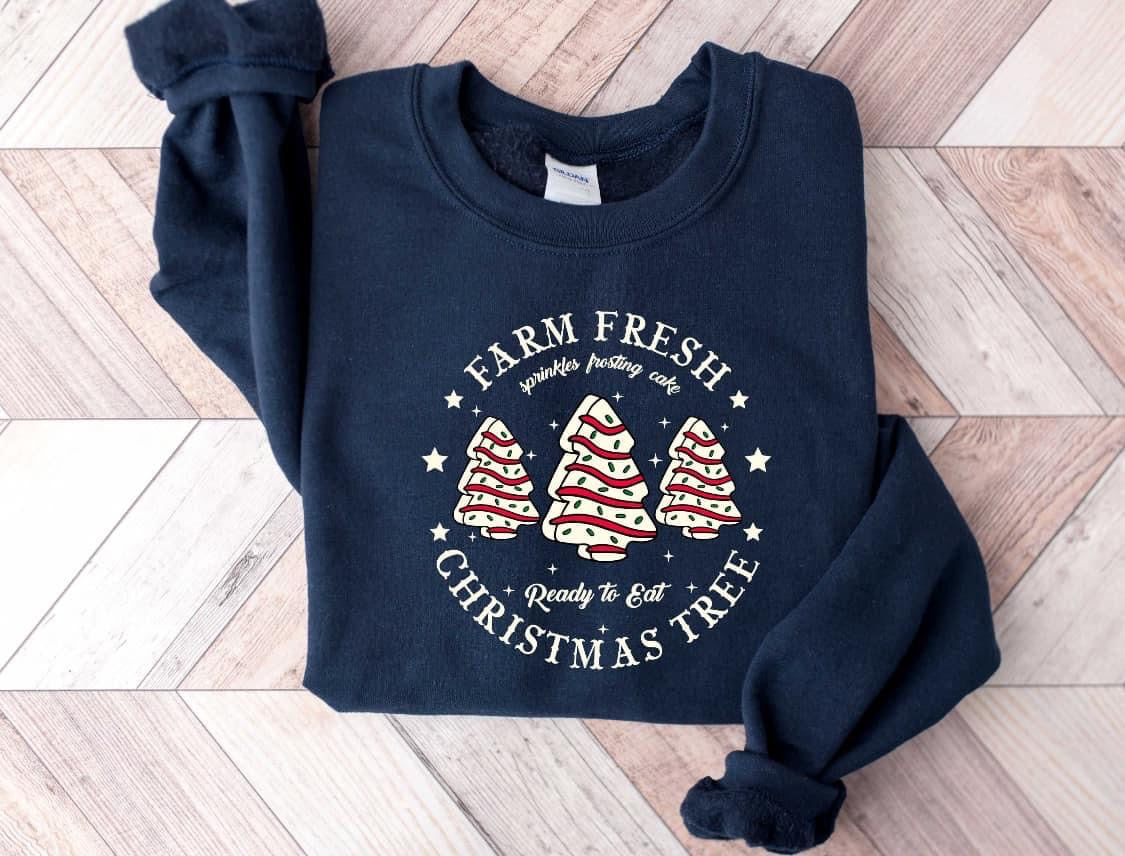 Farm fresh Christmas trees pullover