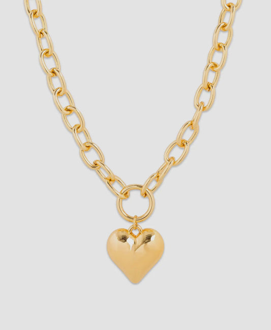 Chunky heart chain necklace
