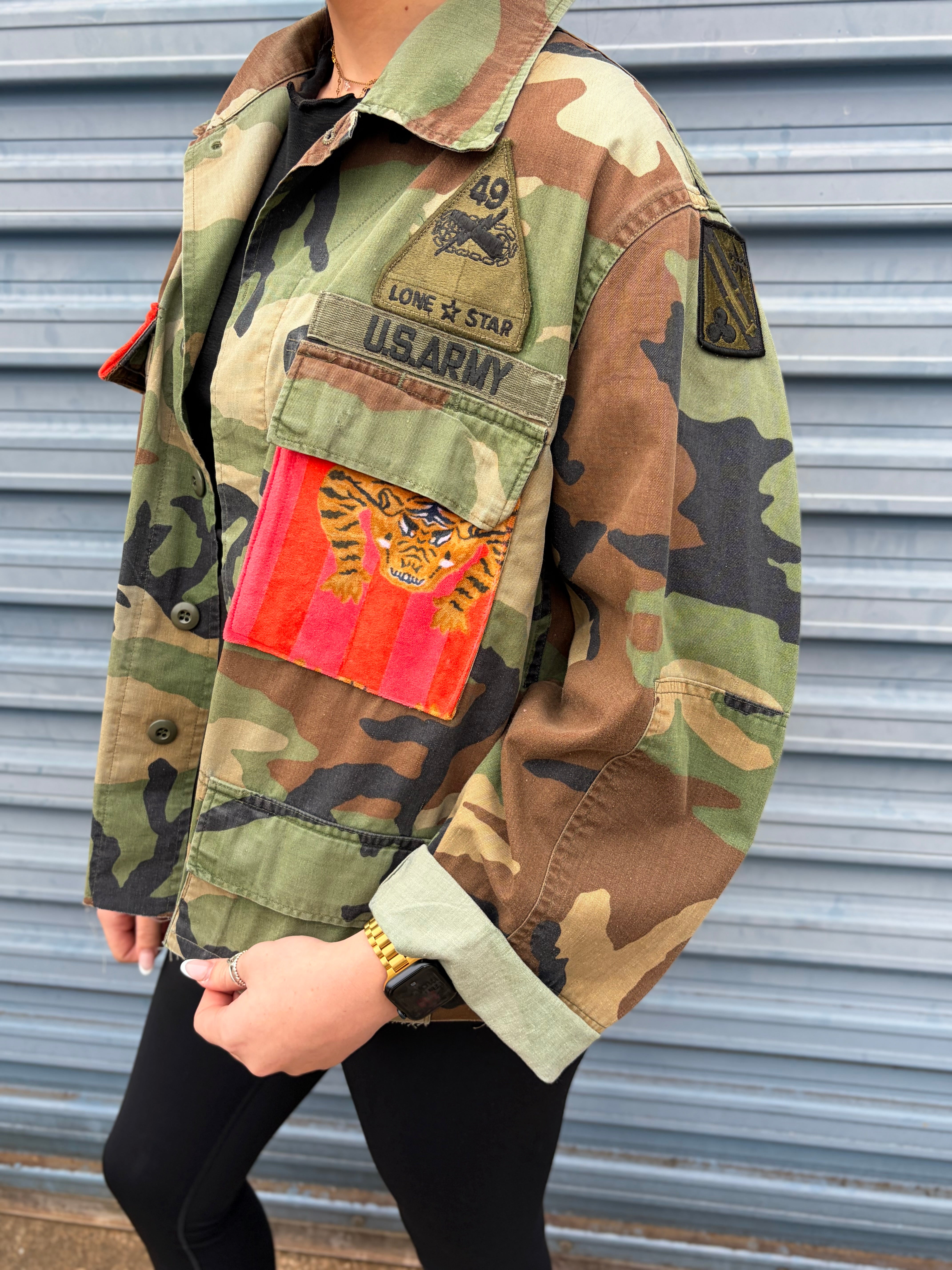 Camo Tiger Patch Jacket