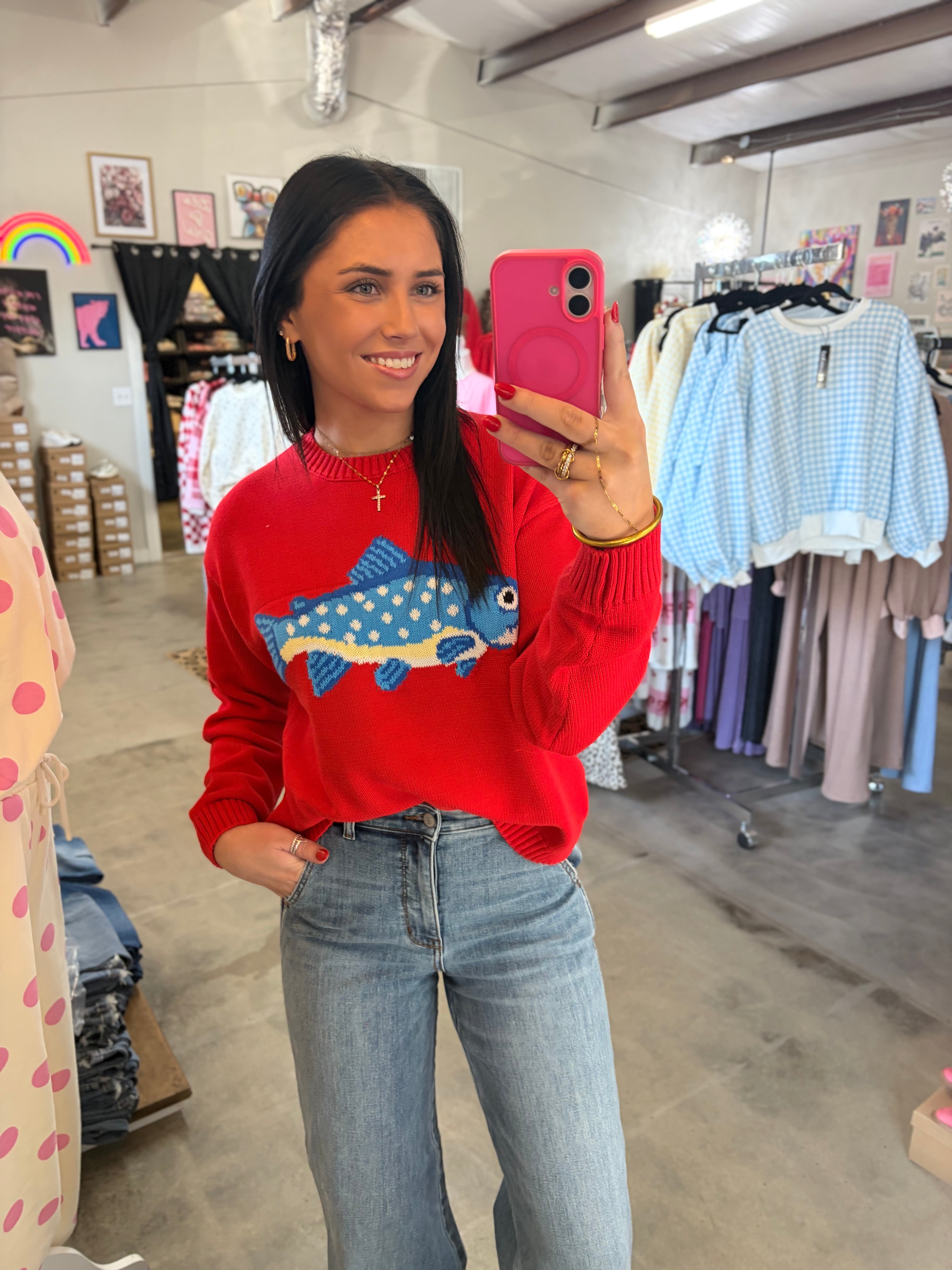 Little Fishy Knit Sweater