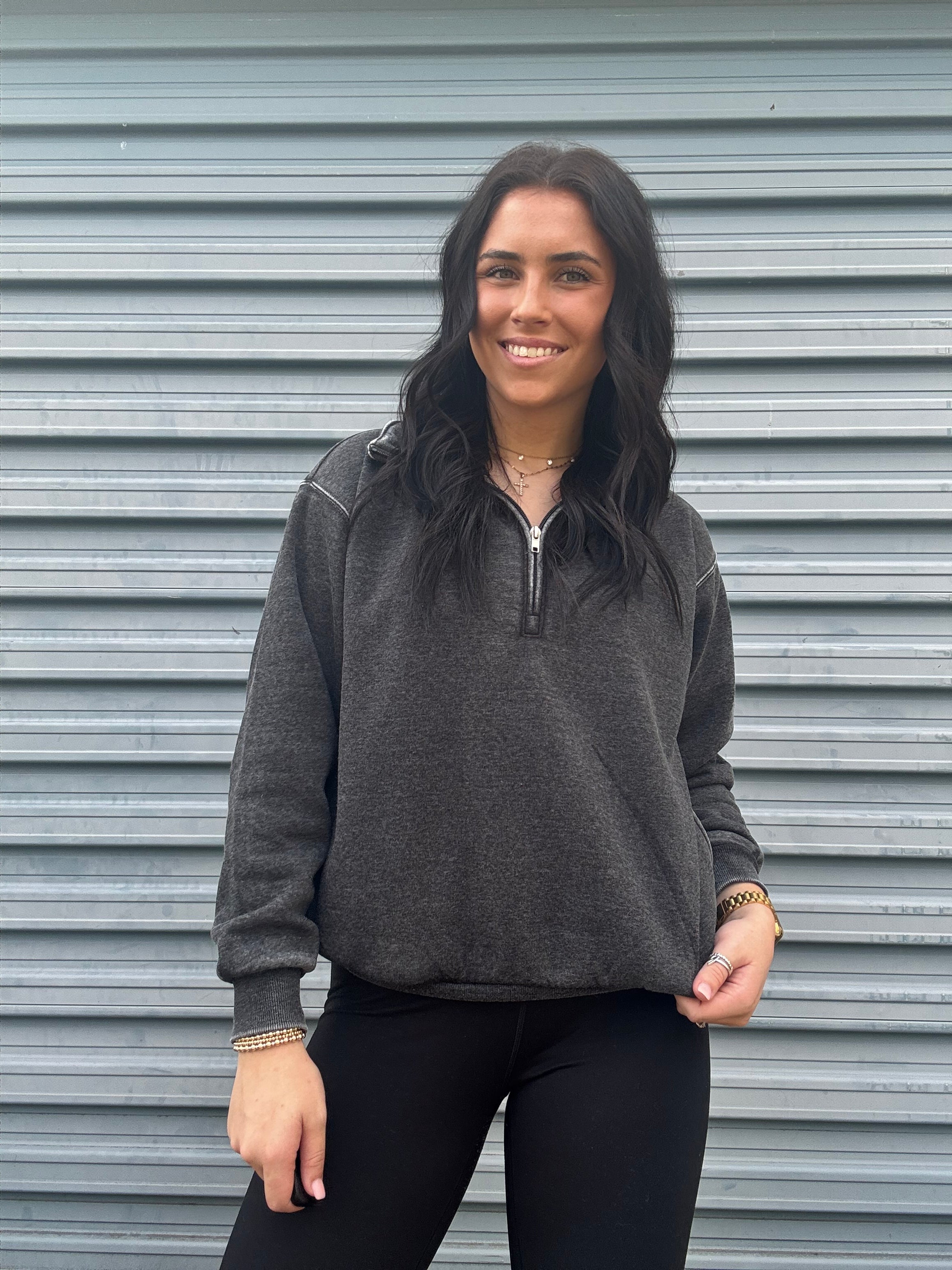 The Charcoal Burnout Zip-Up