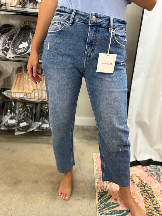Getting possessive slim vervet barrel jeans