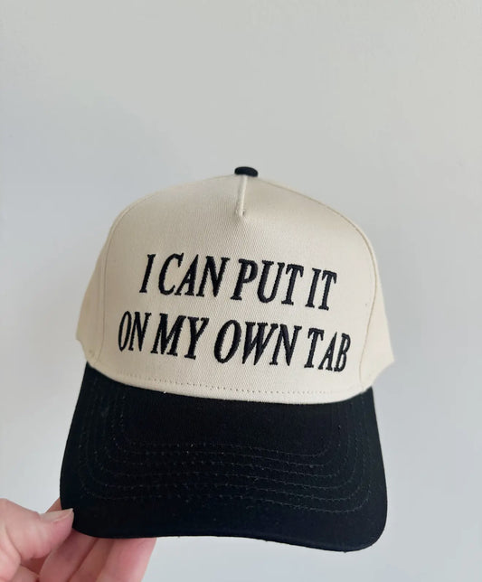 I can put it on my own tab trucker hat
