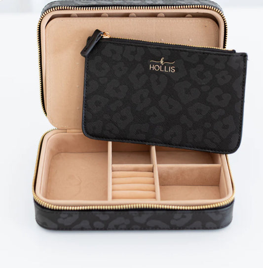 Hollis Black Leopard Jewelry Organizer