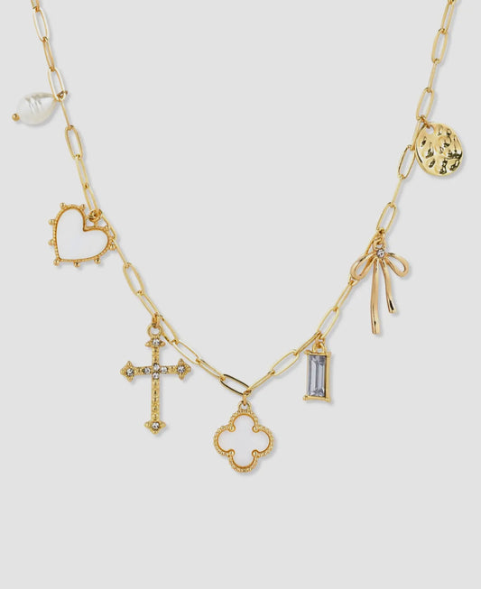 Clover charm necklace