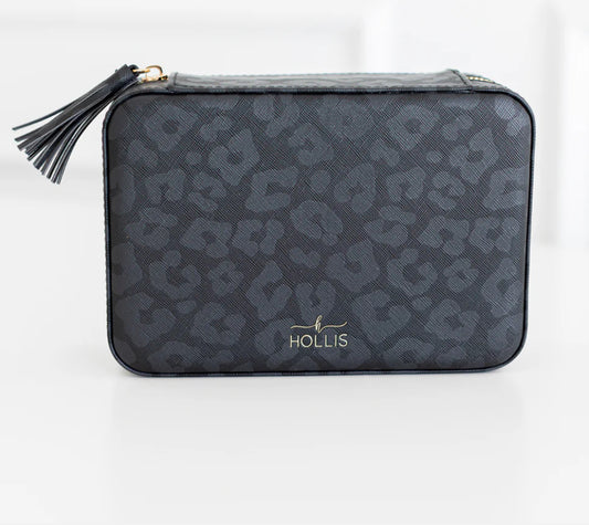 Hollis Black Leopard Jewelry Organizer