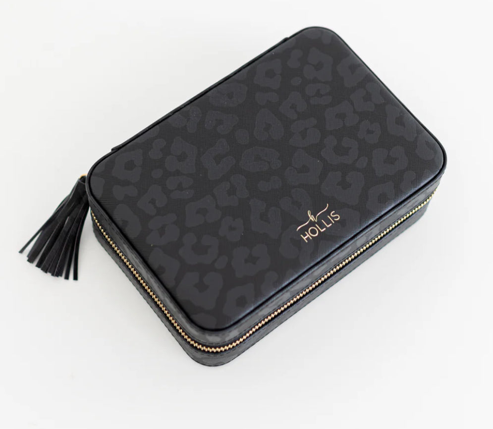 Hollis Black Leopard Jewelry Organizer