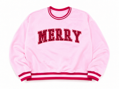 MERRY jeweled varsity pullover | PREORDER