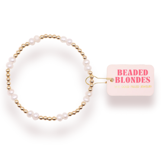 Coastal pearl bracelet in gold
