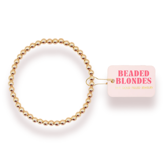 4MM gold stackable bracelet