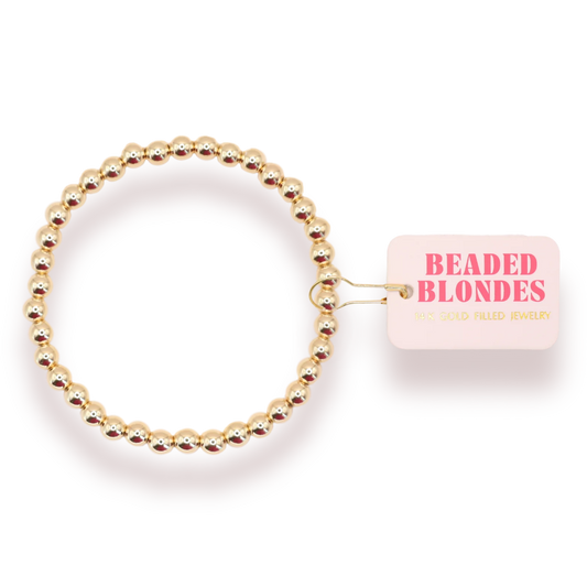 5mm gold beaded bracelet