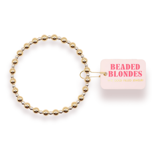 Katy bracelet in gold with silver